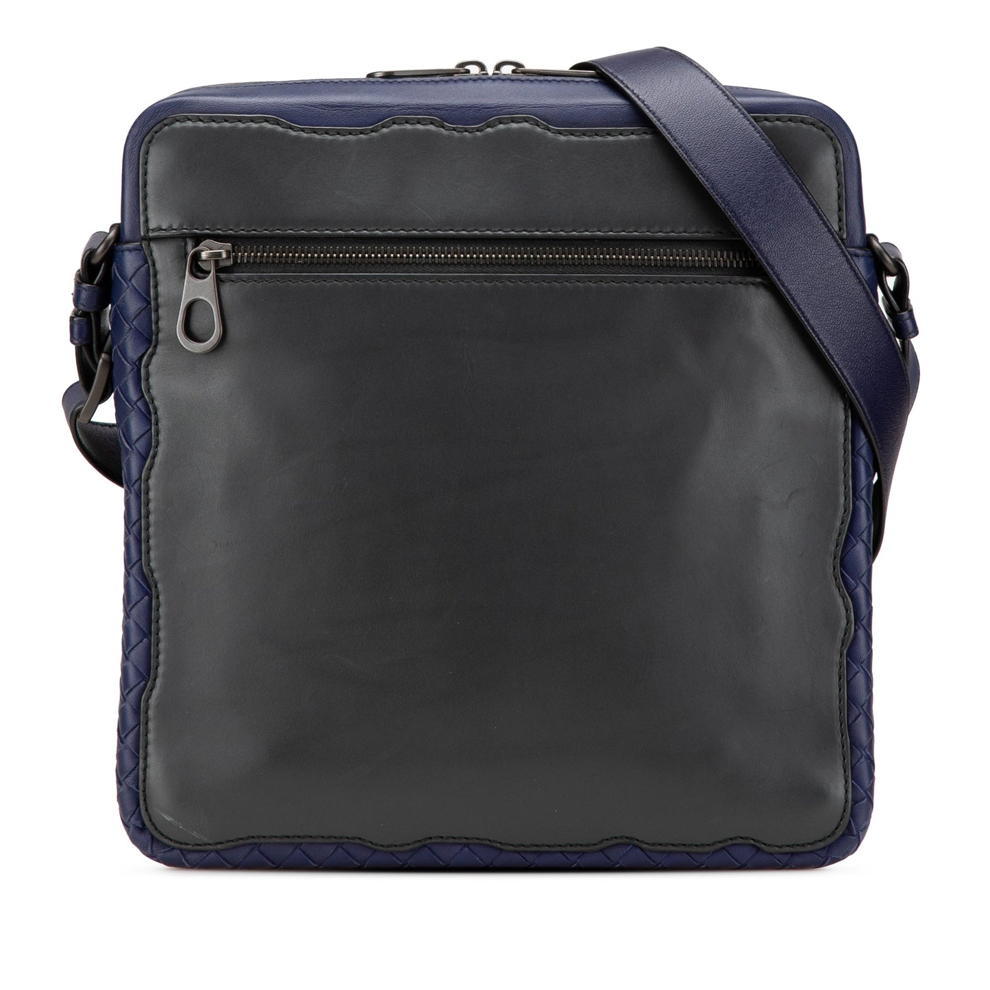 Bottega Veneta Intrecciato Trimmed Leather Crossbody