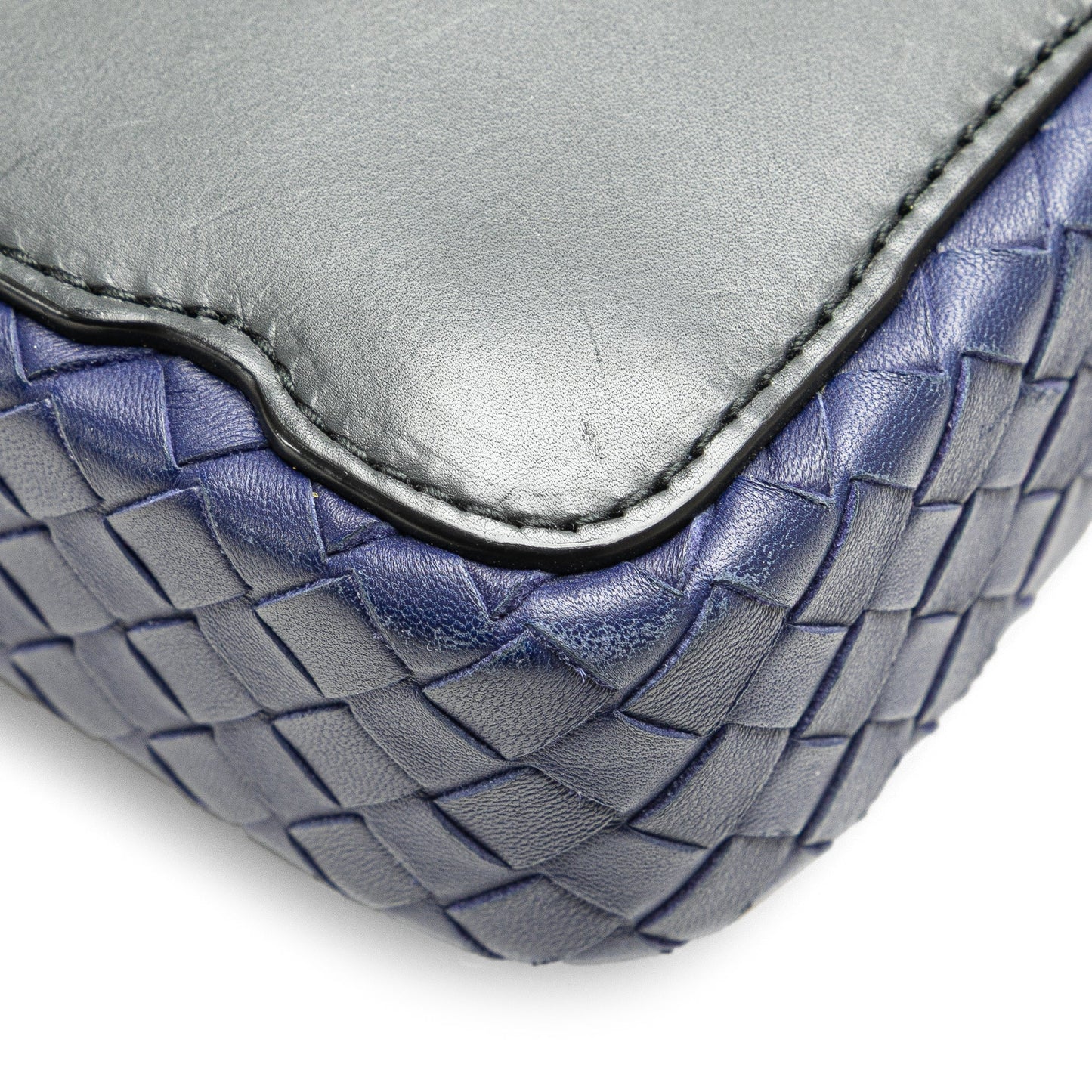 Bottega Veneta Intrecciato Trimmed Leather Crossbody
