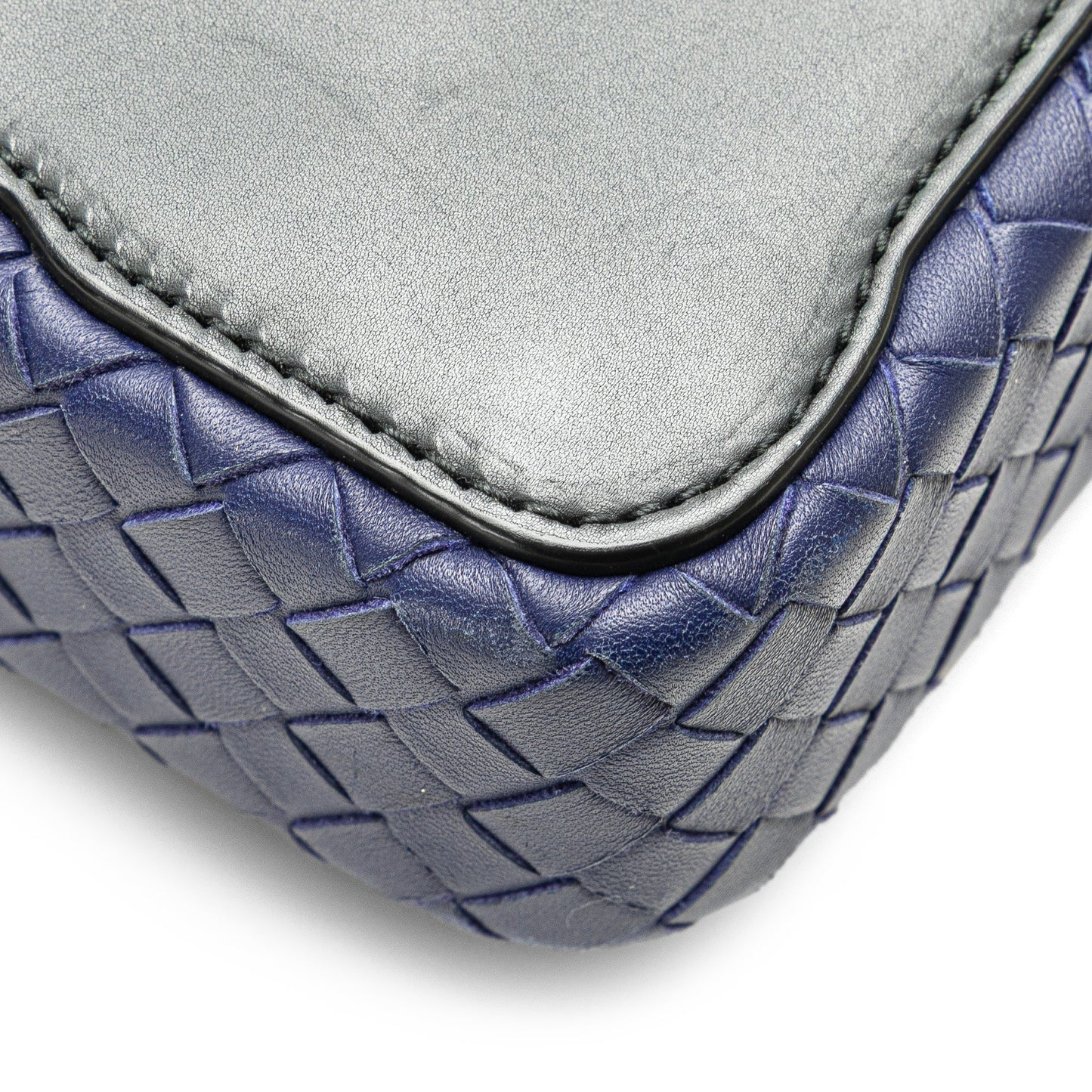 Bottega Veneta Intrecciato Trimmed Leather Crossbody