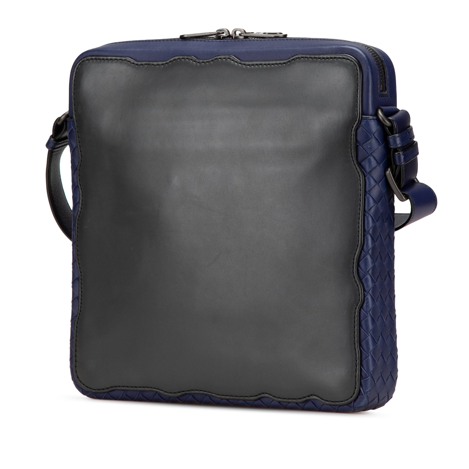 Bottega Veneta Intrecciato Trimmed Leather Crossbody
