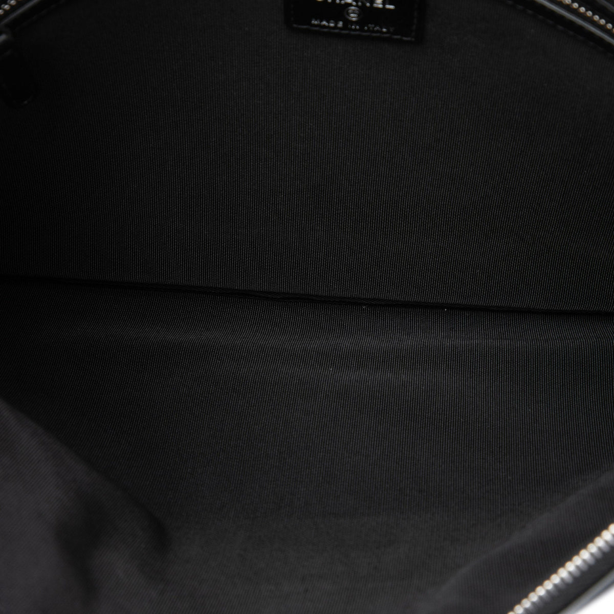 Chanel Large Wool Felt Deauville O Case Clutch — Black