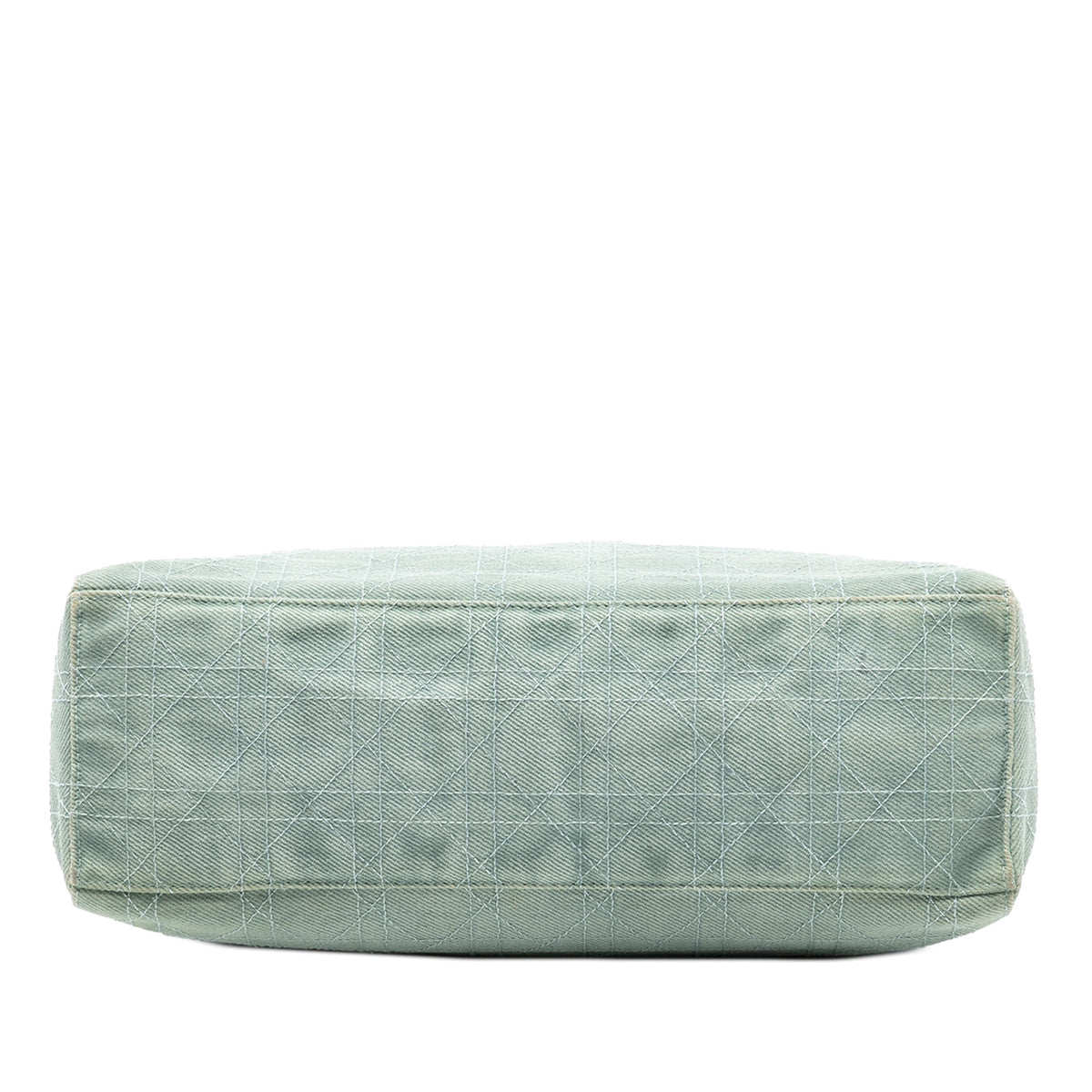 Dior Large Denim Cannage Acrylic Handles Lady Dior