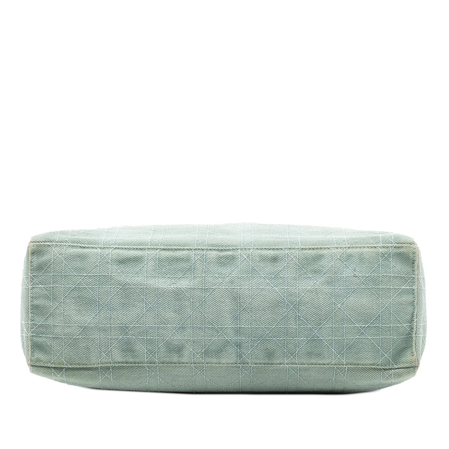 Dior Large Denim Cannage Acrylic Handles Lady Dior