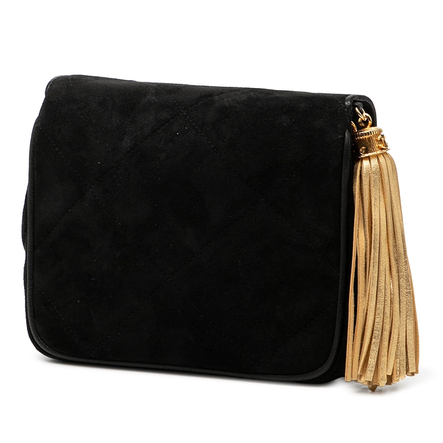 Chanel CC Suede Tassel Crossbody