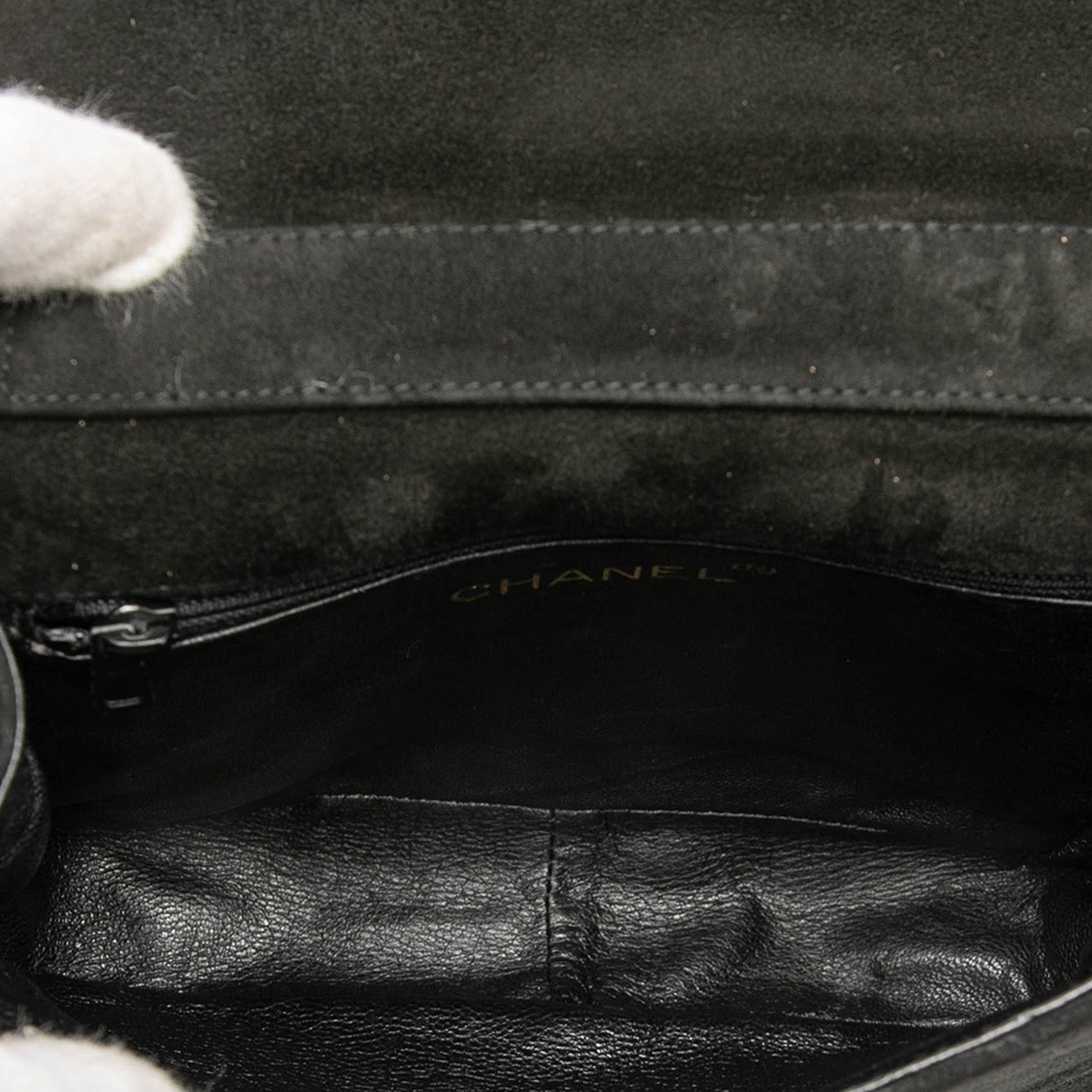 Chanel CC Suede Tassel Crossbody