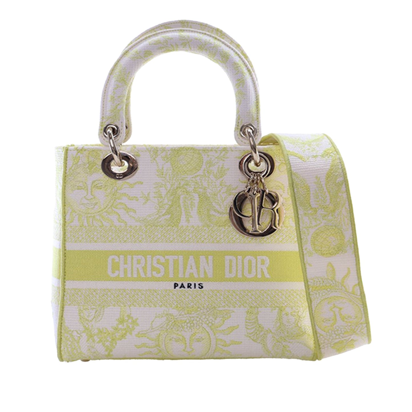 Dior Medium Embroidered Canvas Toile de Jouy Soleil Lady D Lite