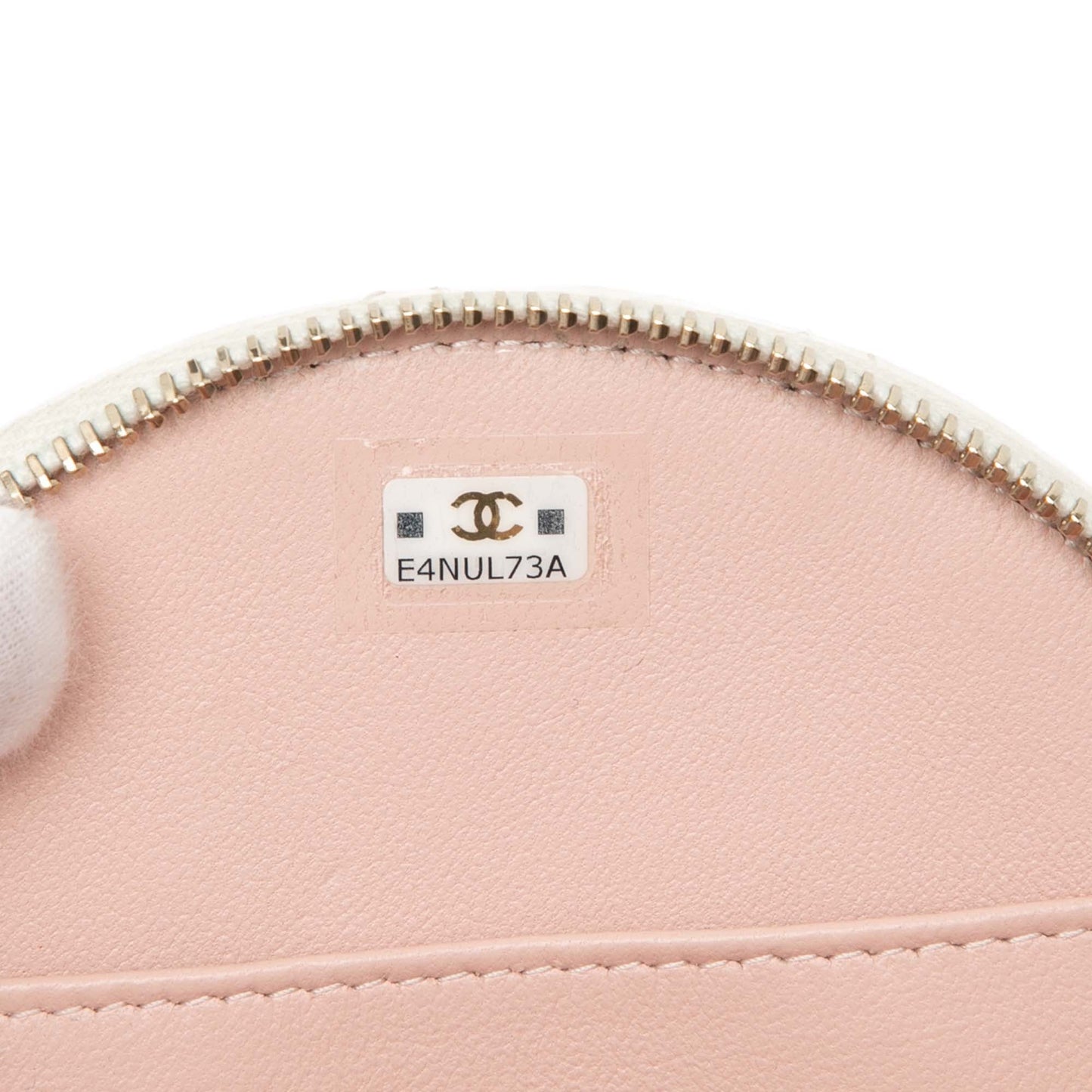 Chanel Quilted Lambskin Handle With Care Round Vanity Case with Chain