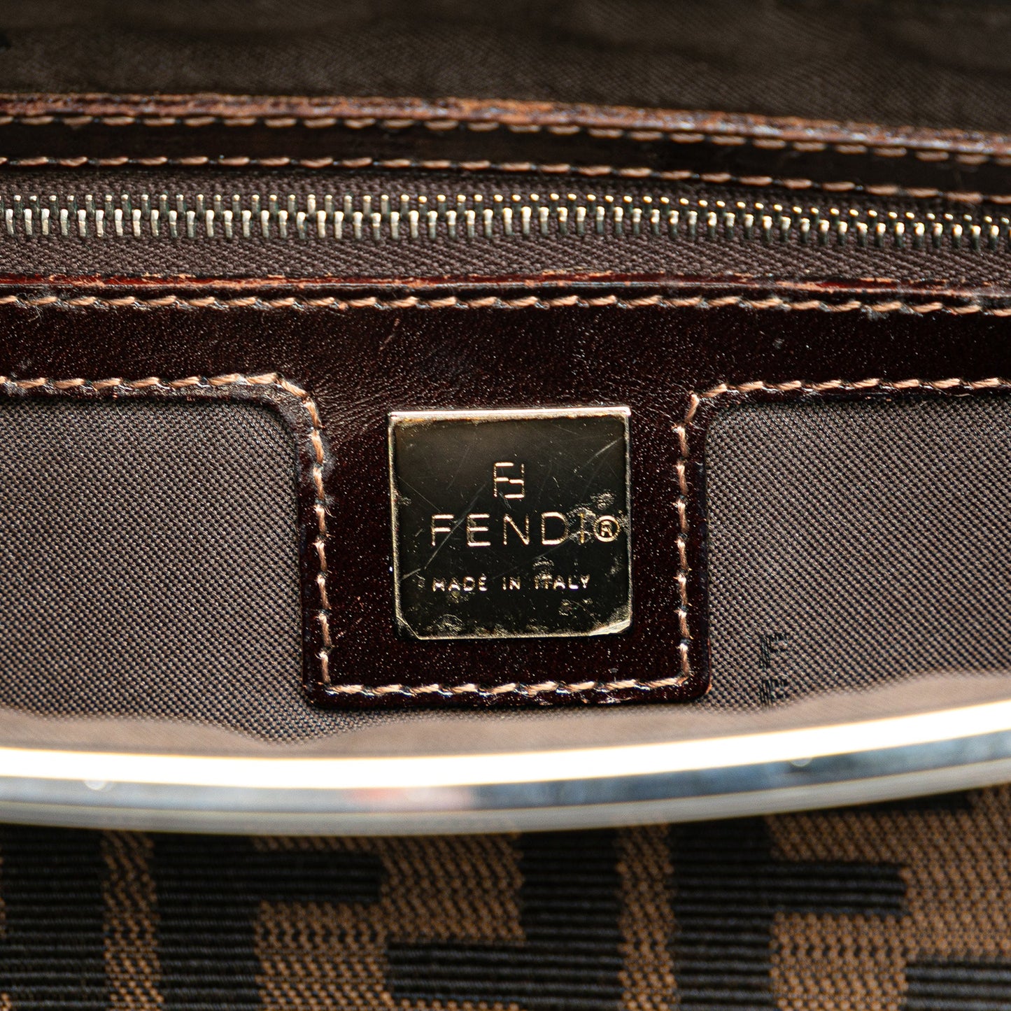 Fendi Zucca Canvas Shoulder Bag