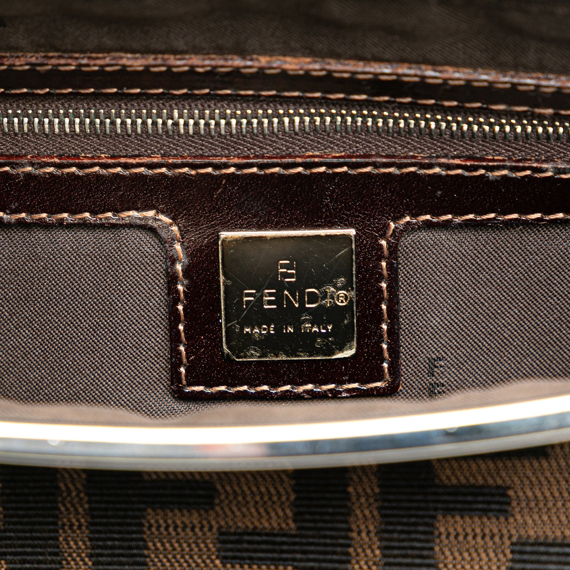 Fendi Zucca Canvas Shoulder Bag