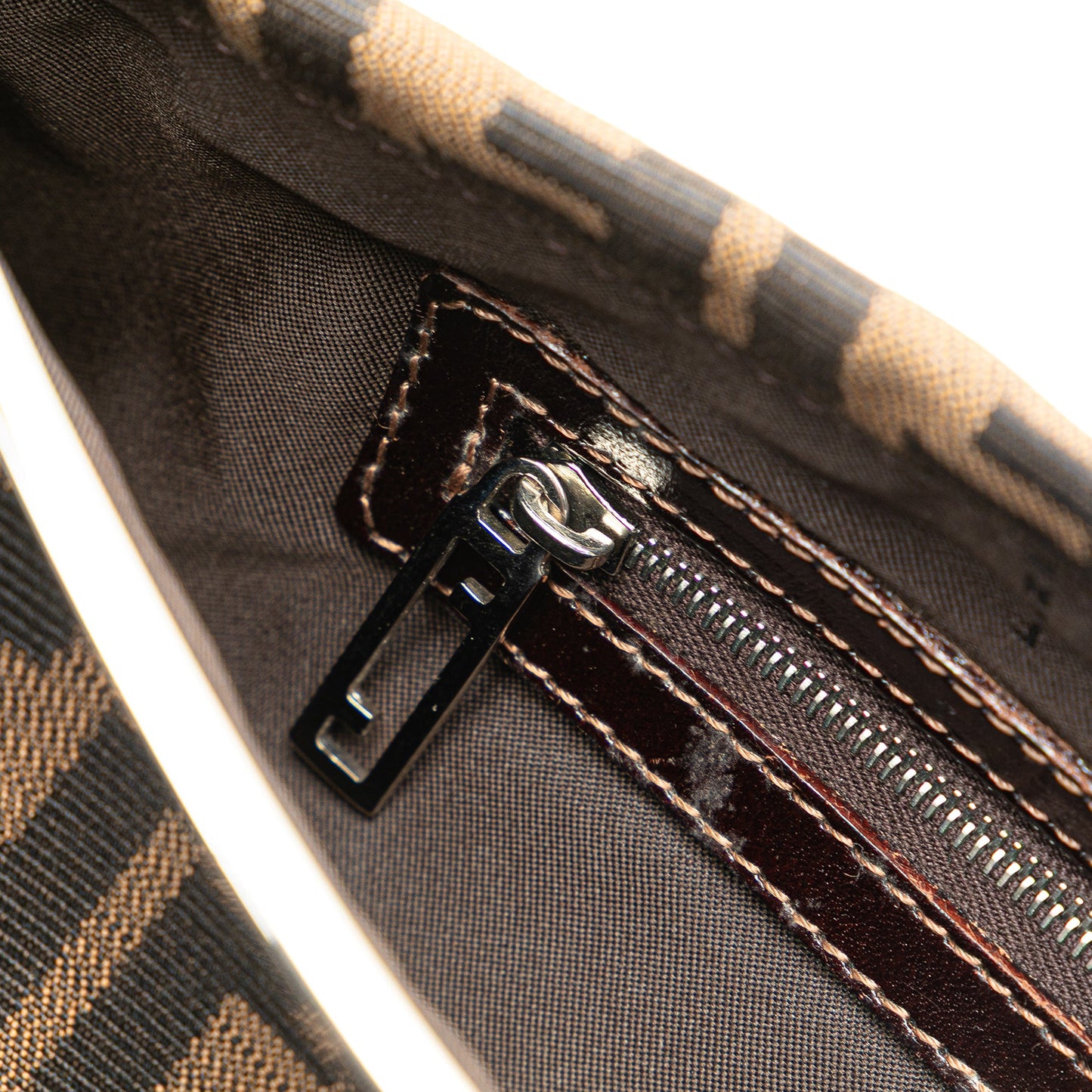 Fendi Zucca Canvas Shoulder Bag