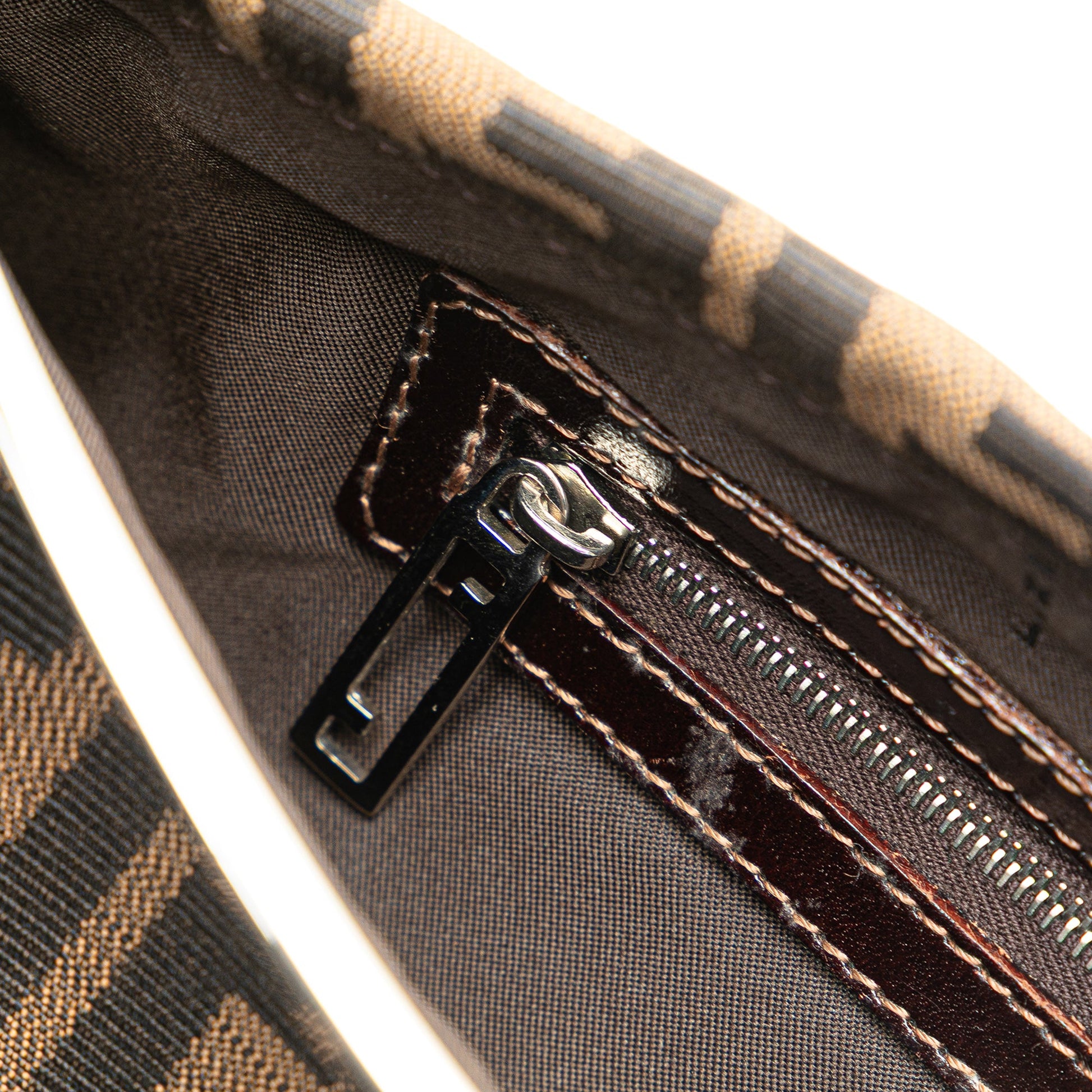 Fendi Zucca Canvas Shoulder Bag