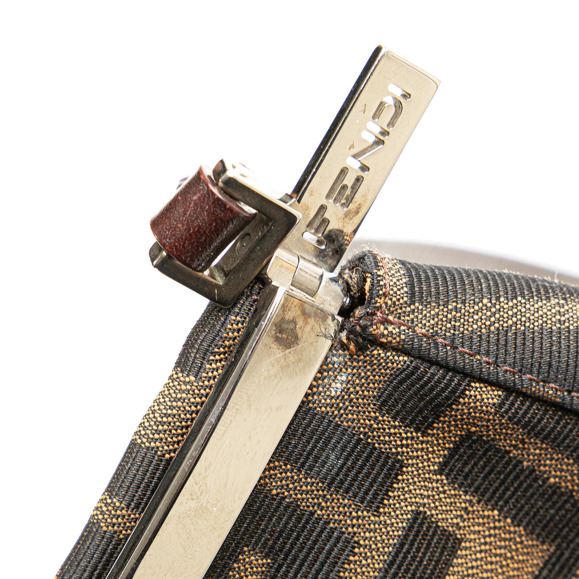 Fendi Zucca Canvas Shoulder Bag