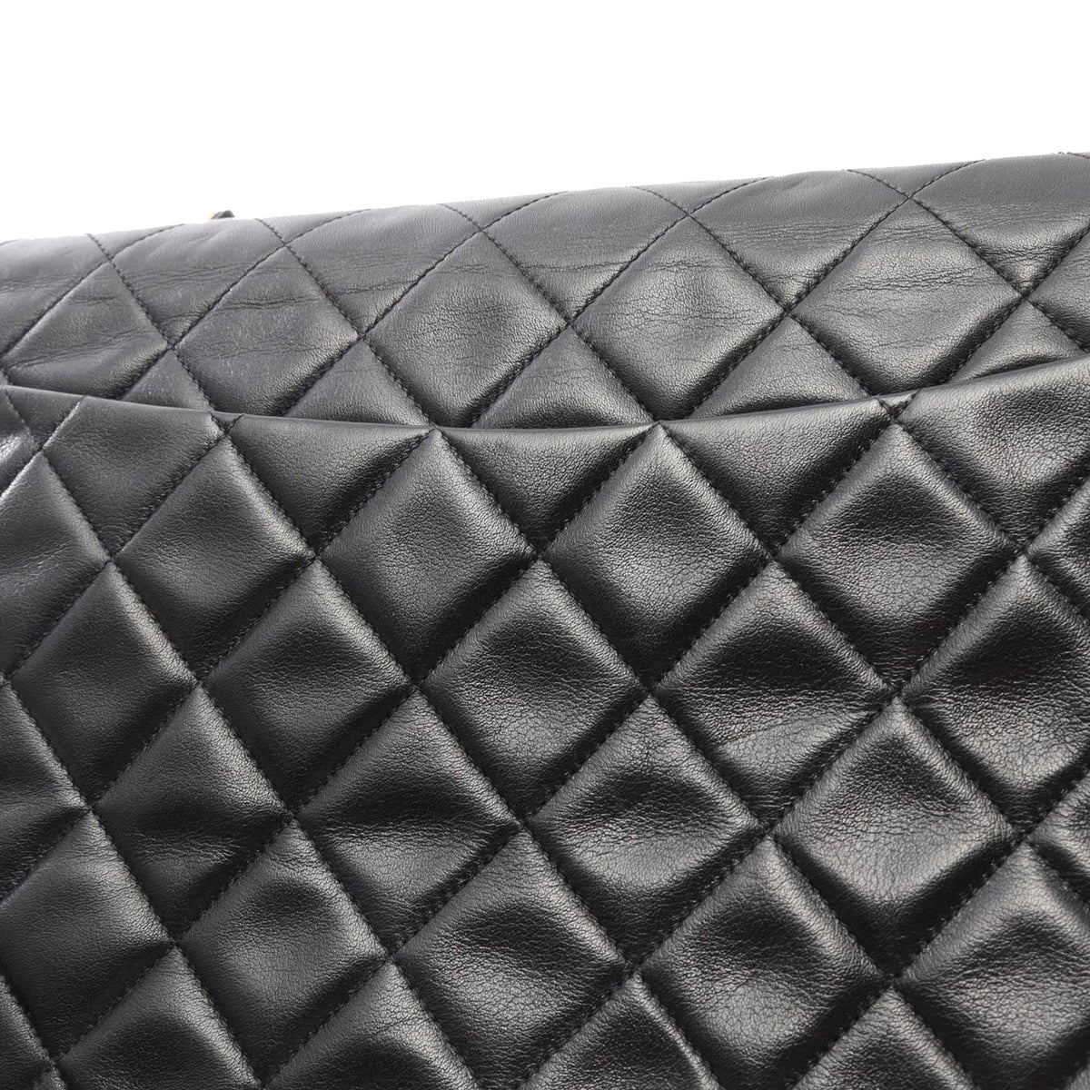 Chanel Maxi XL Classic Lambskin Single Flap — Black