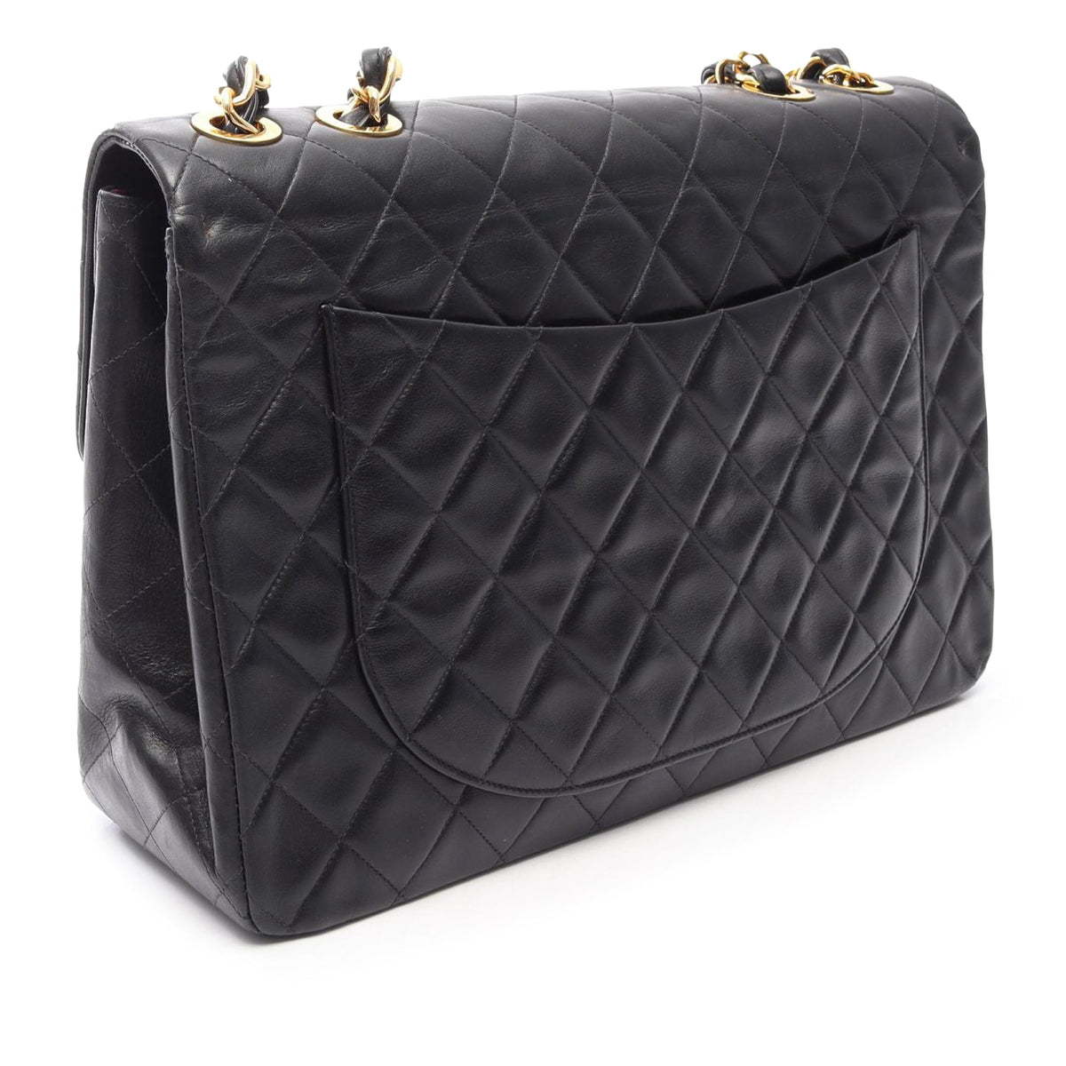 Chanel Maxi XL Classic Lambskin Single Flap — Black