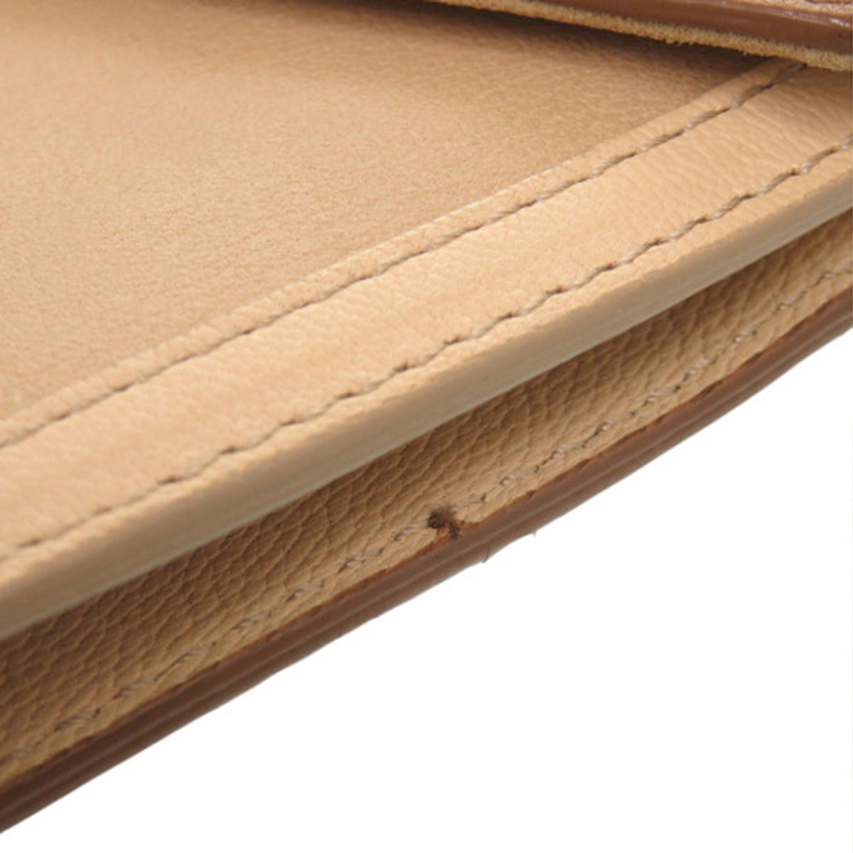 Fendi Bicolor Leather Chameleon Bustina Envelope Clutch — Beige