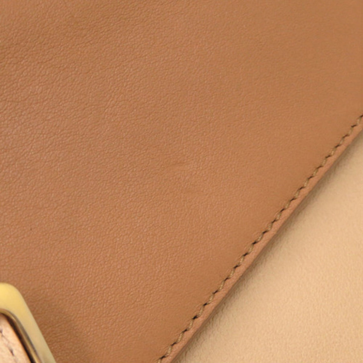 Fendi Bicolor Leather Chameleon Bustina Envelope Clutch — Beige