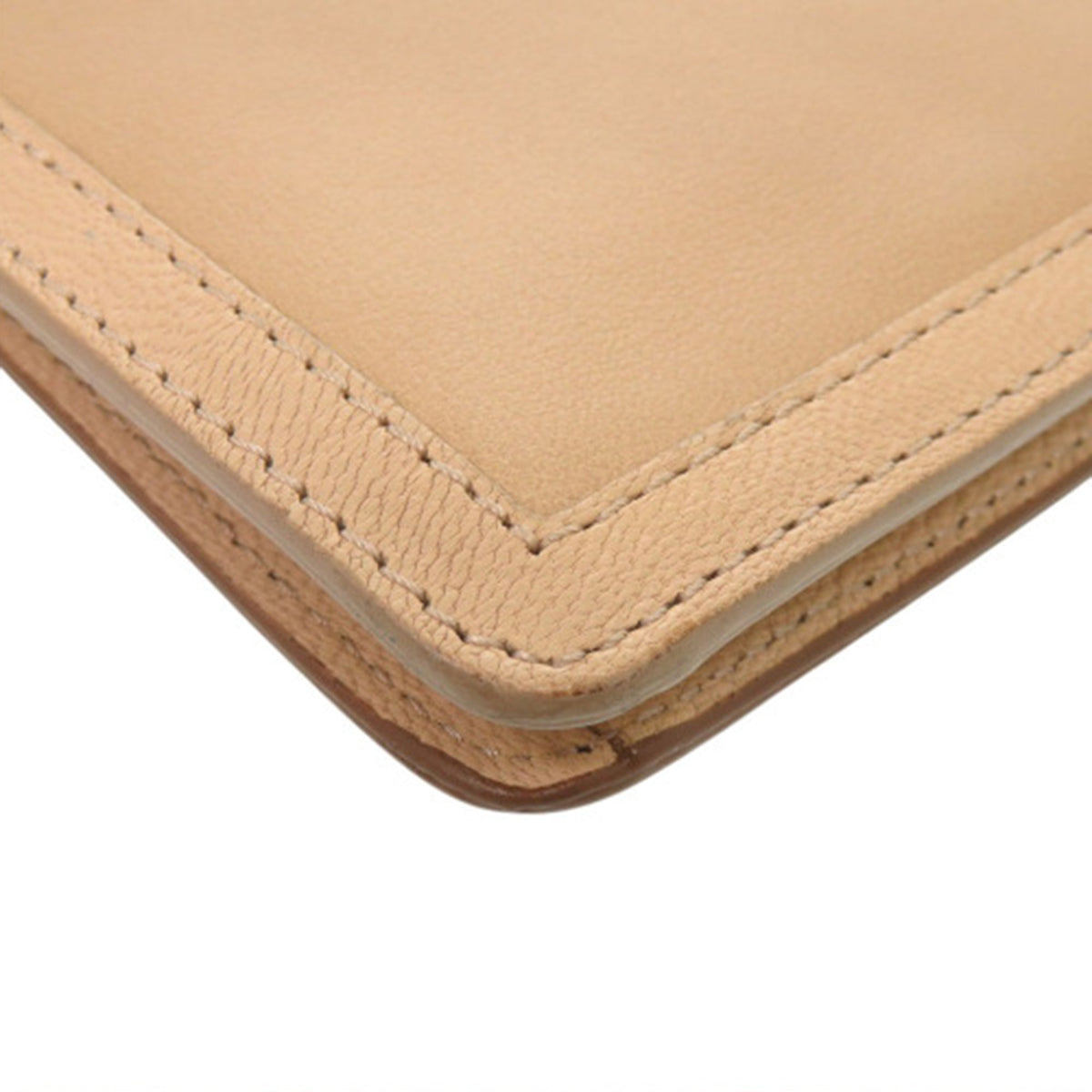 Fendi Bicolor Leather Chameleon Bustina Envelope Clutch — Beige