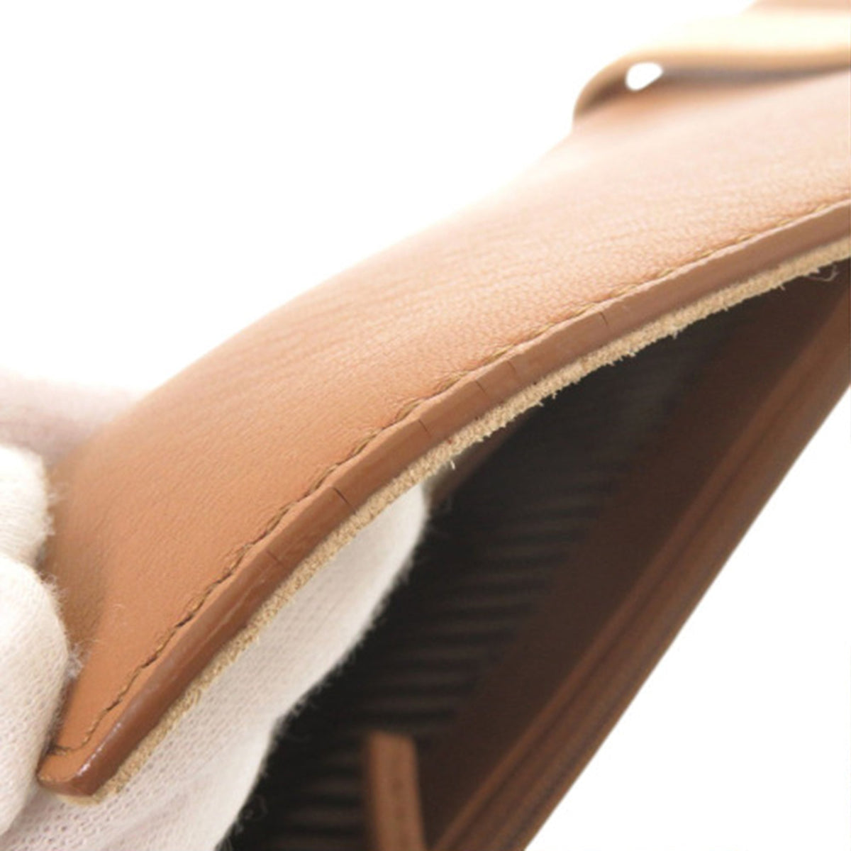 Fendi Bicolor Leather Chameleon Bustina Envelope Clutch — Beige
