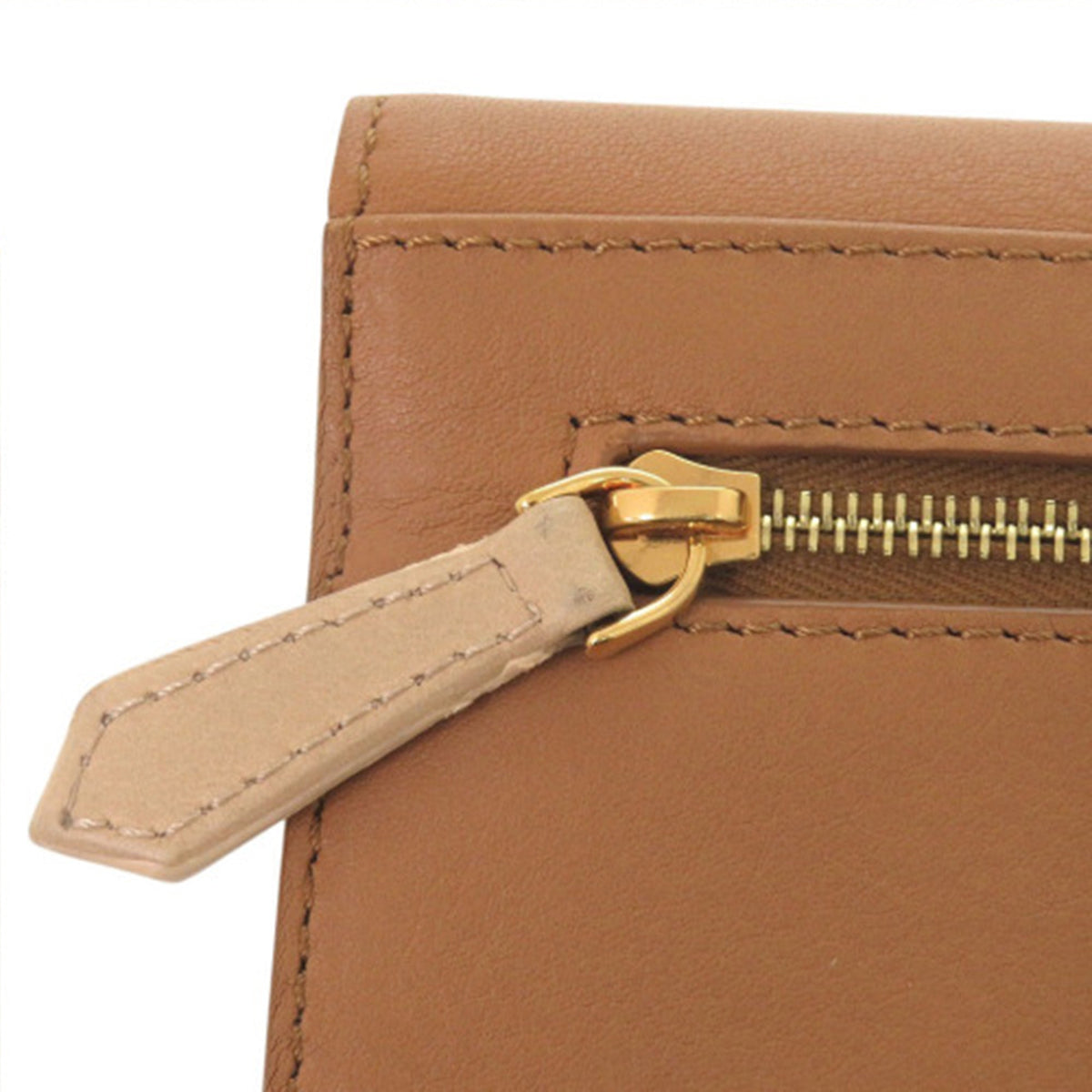 Fendi Bicolor Leather Chameleon Bustina Envelope Clutch — Beige