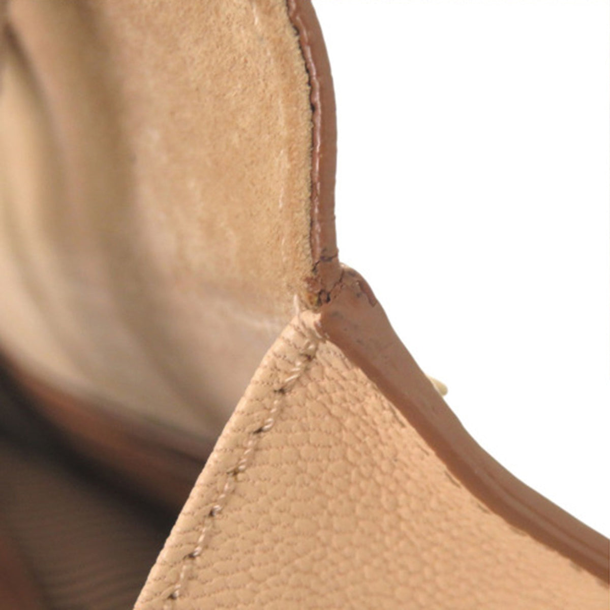Fendi Bicolor Leather Chameleon Bustina Envelope Clutch — Beige
