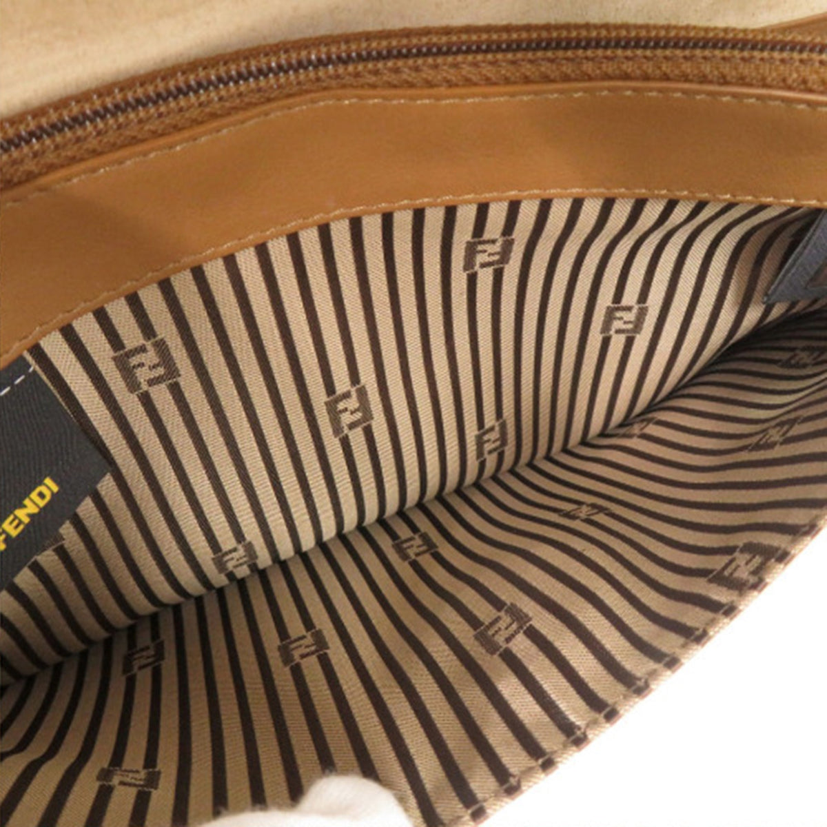 Fendi Bicolor Leather Chameleon Bustina Envelope Clutch — Beige