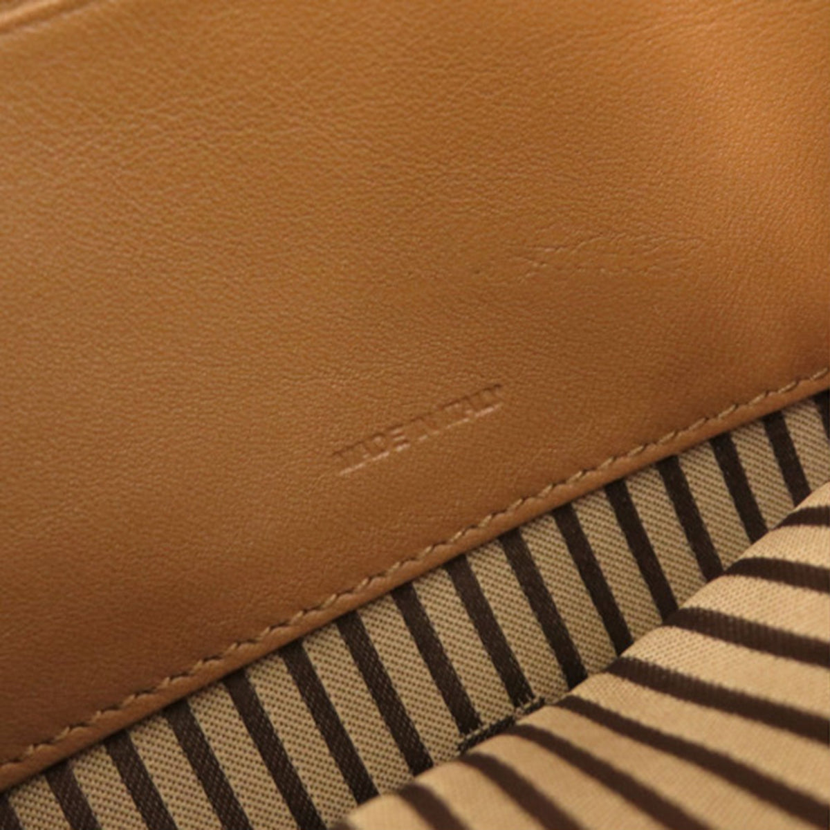 Fendi Bicolor Leather Chameleon Bustina Envelope Clutch — Beige