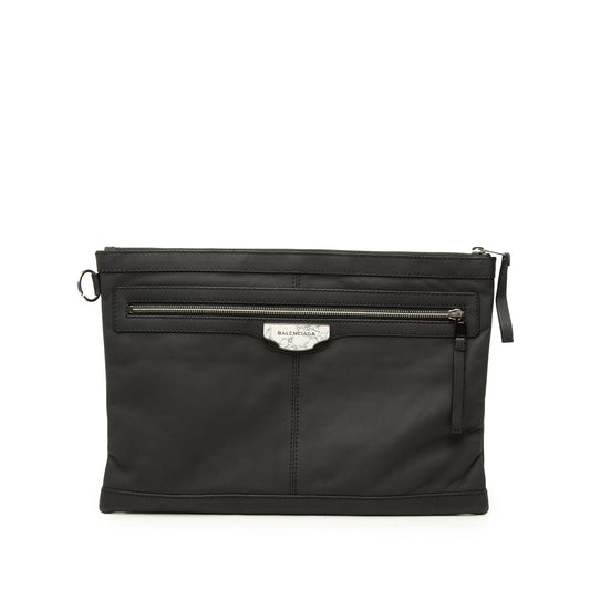 Balenciaga Lambskin Marble Clip Clutch L