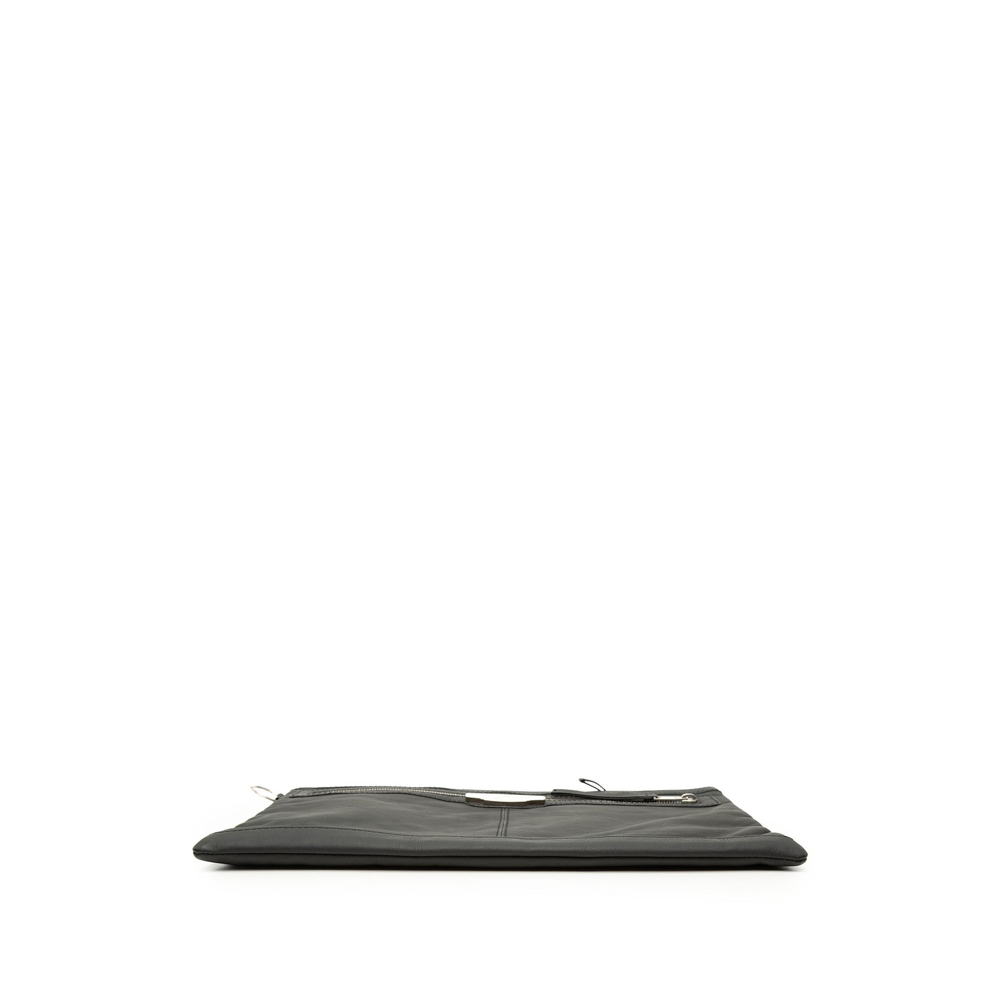 Balenciaga Lambskin Marble Clip Clutch L