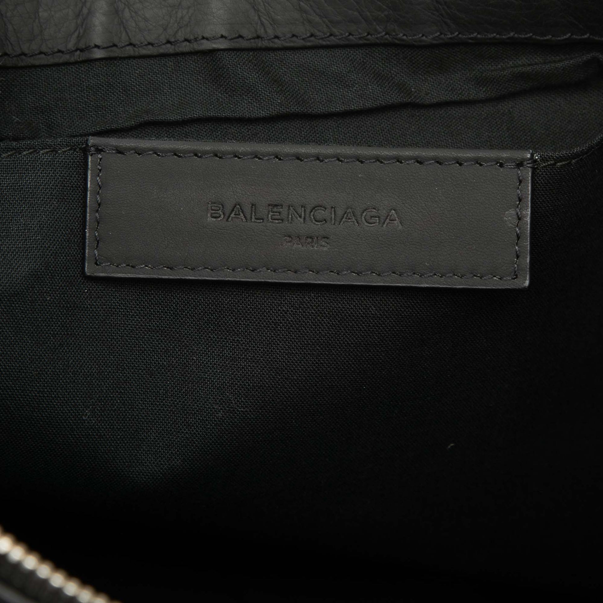 Balenciaga Lambskin Marble Clip Clutch L