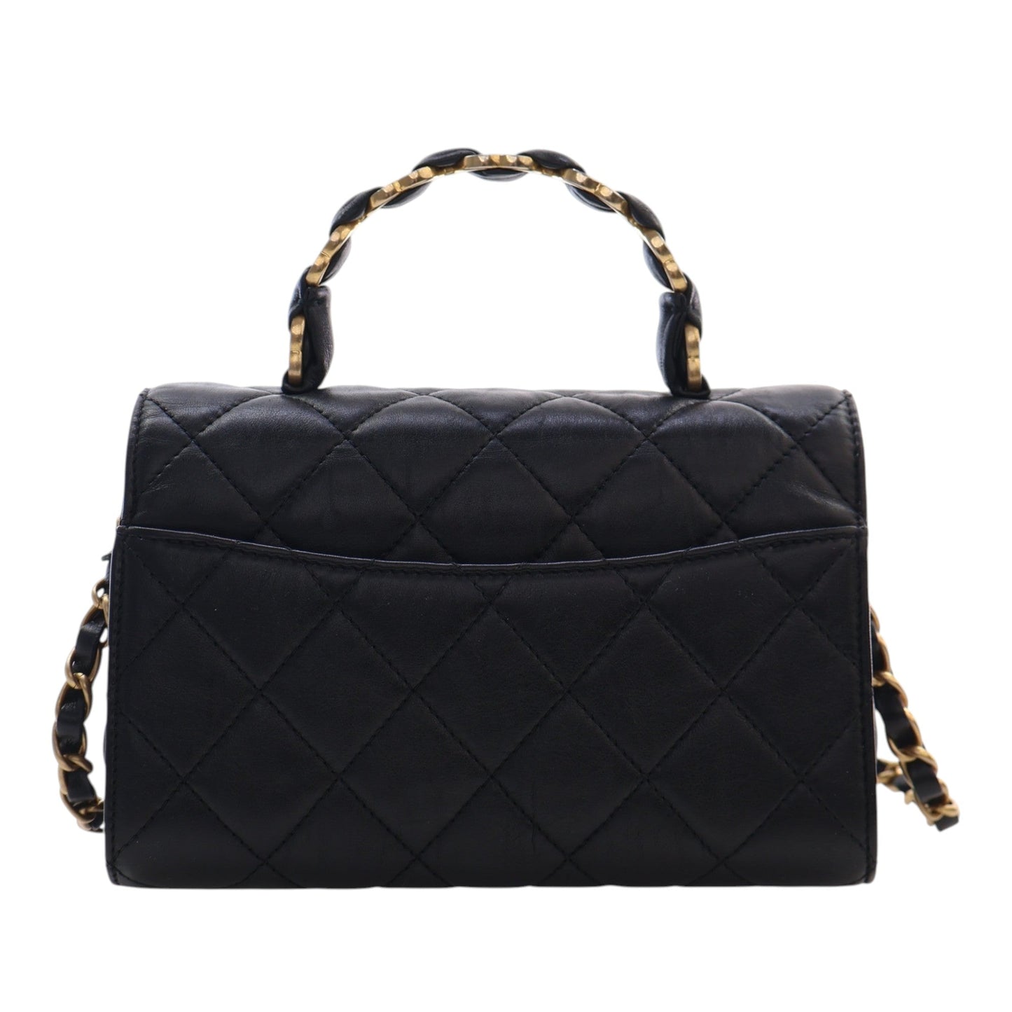 Chanel Mini CC Quilted Lambskin Links Top Handle Flap