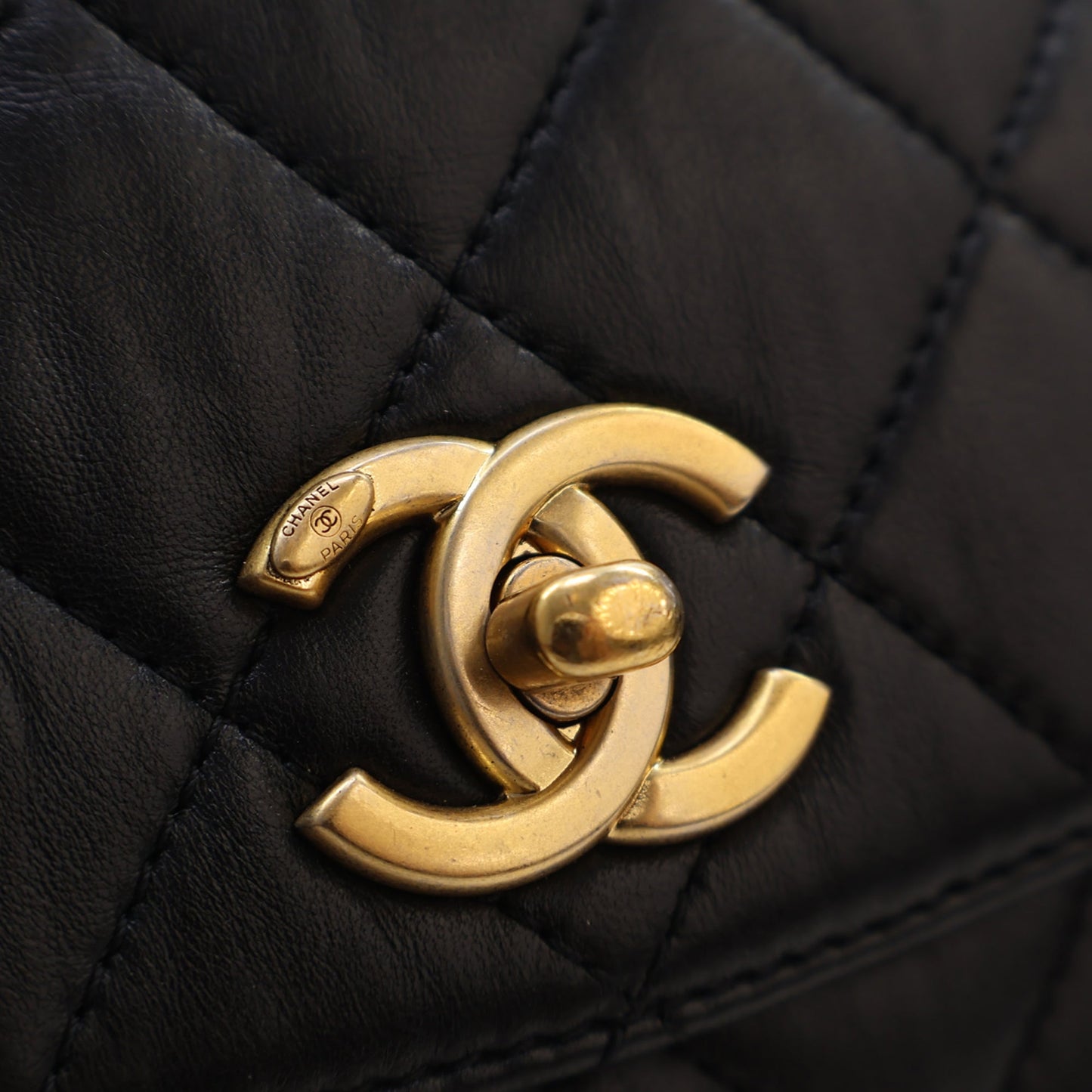 Chanel Mini CC Quilted Lambskin Links Top Handle Flap