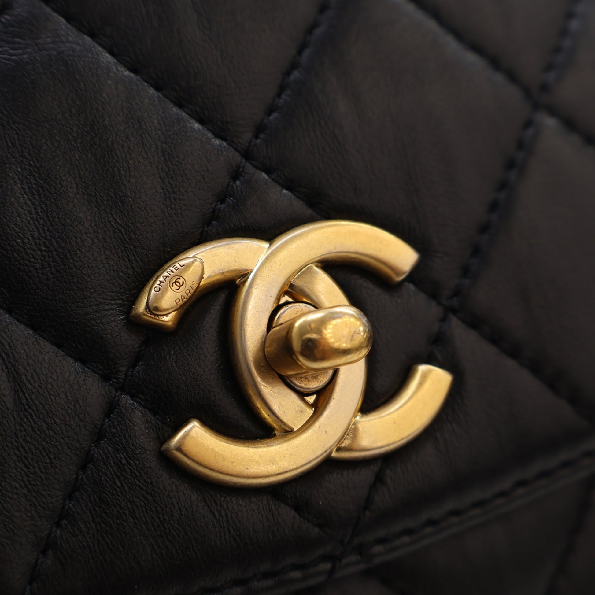 Chanel Mini CC Quilted Lambskin Links Top Handle Flap