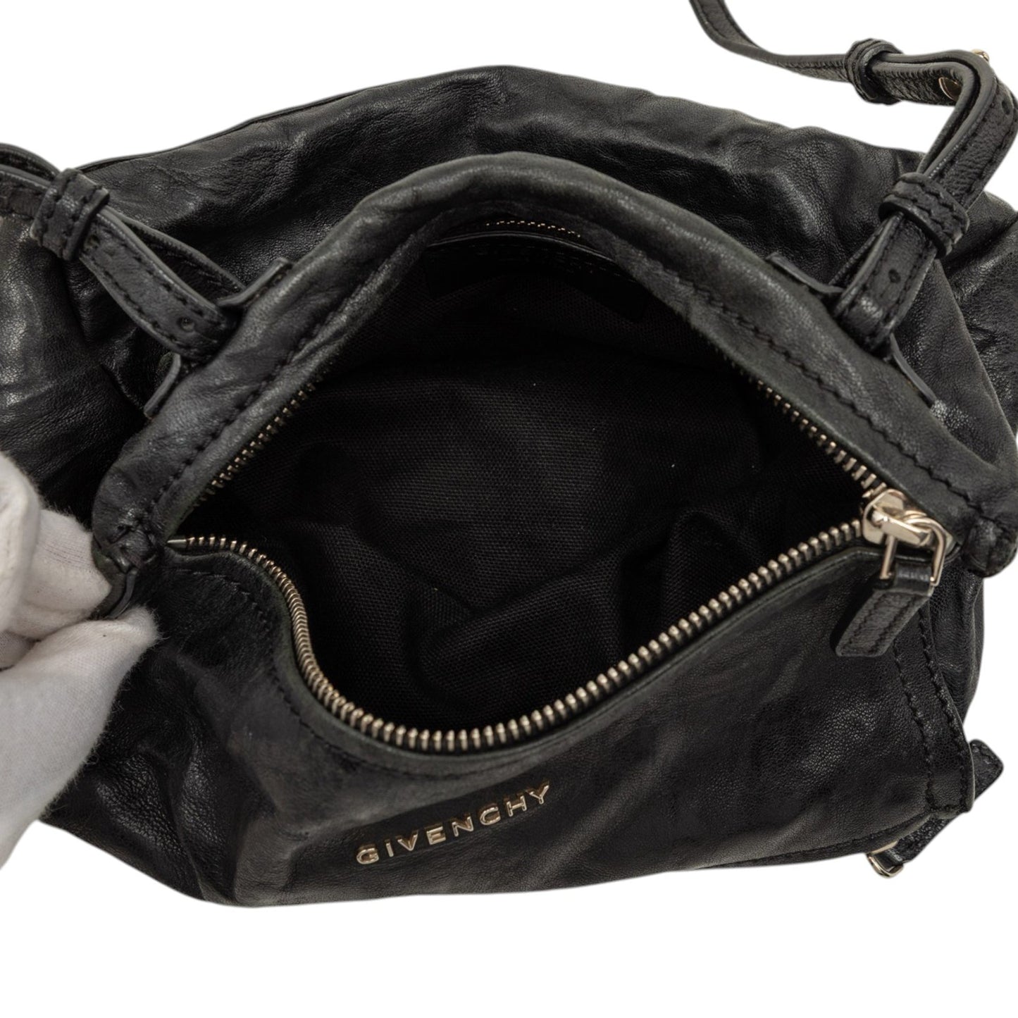 Givenchy Mini Wrinkled Sheepskin Pandora Crossbody