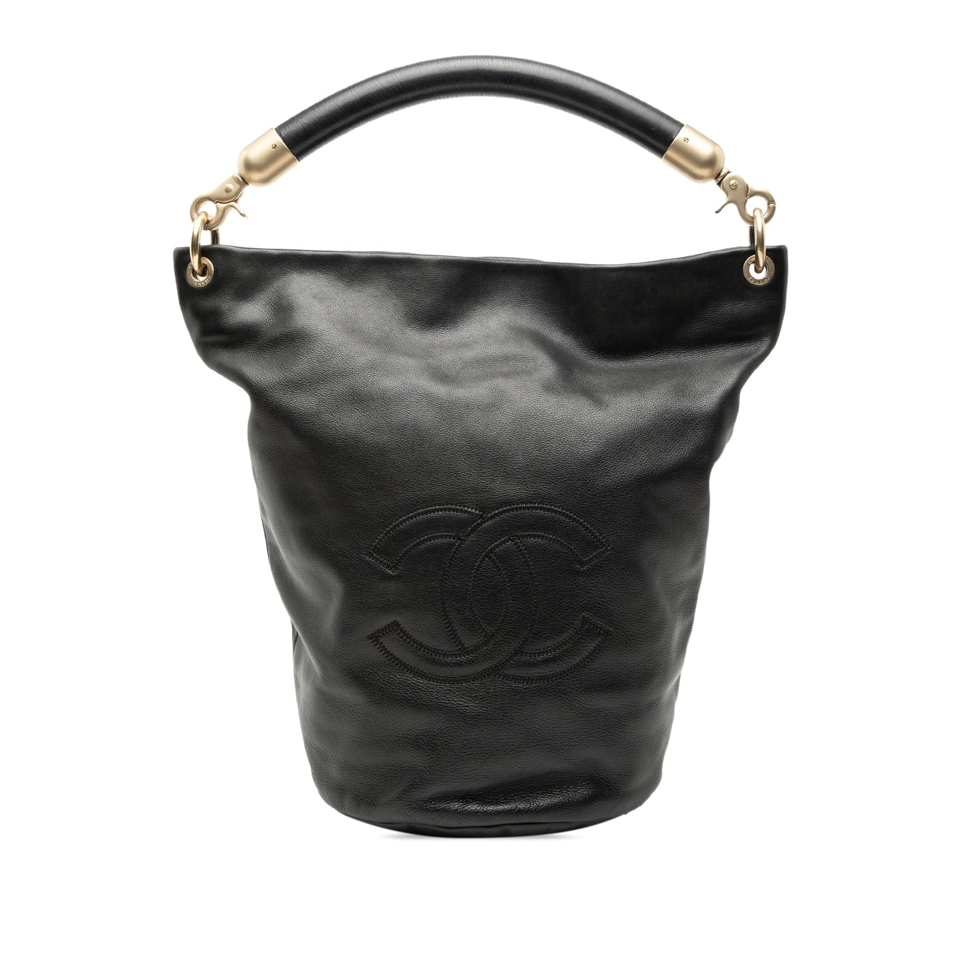Chanel CC Lambskin Bucket Bag