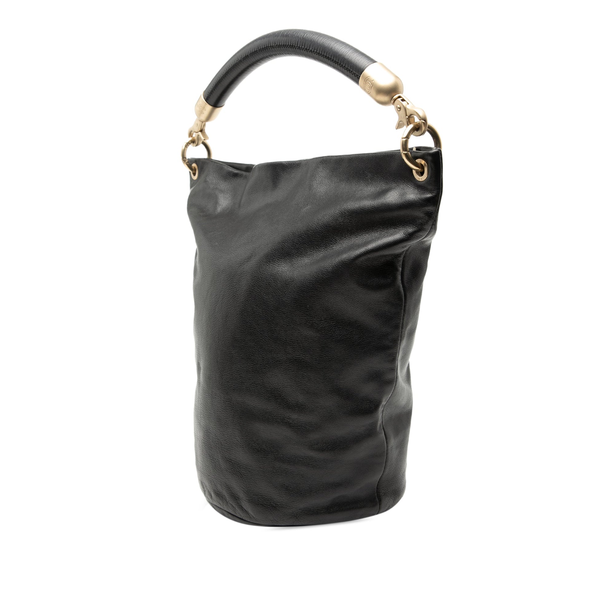 Chanel CC Lambskin Bucket Bag