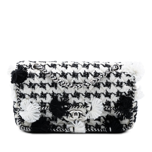 Chanel Medium Classic Embroidered Canvas Double Flap