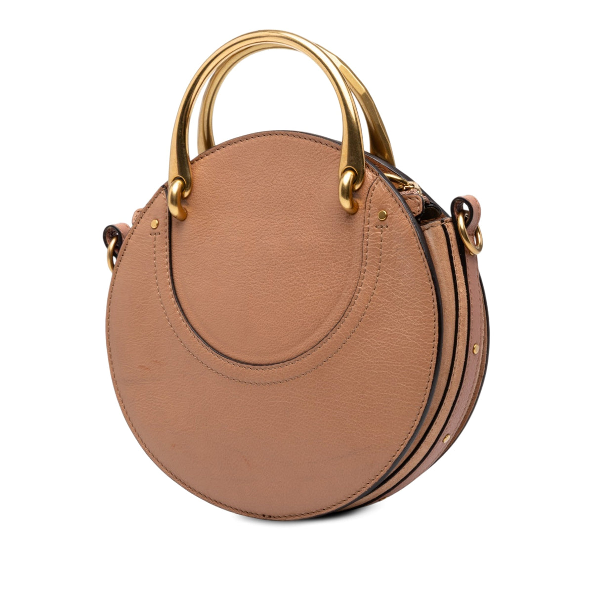 Chloé Small Calfskin and Suede Pixie Satchel — Beige