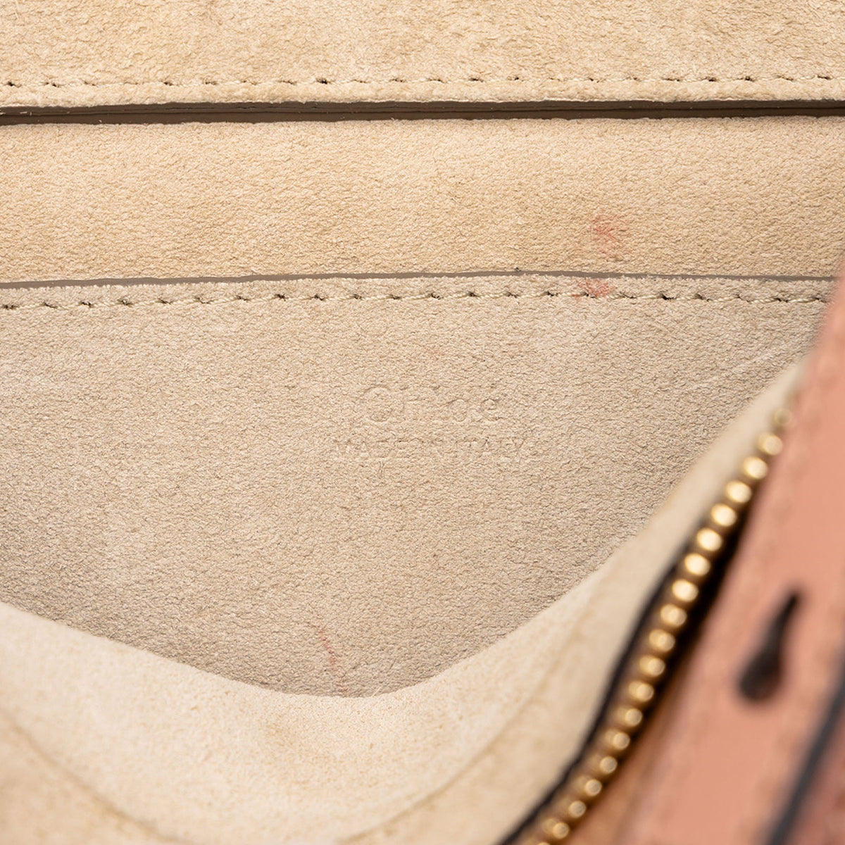Chloé Small Calfskin and Suede Pixie Satchel — Beige
