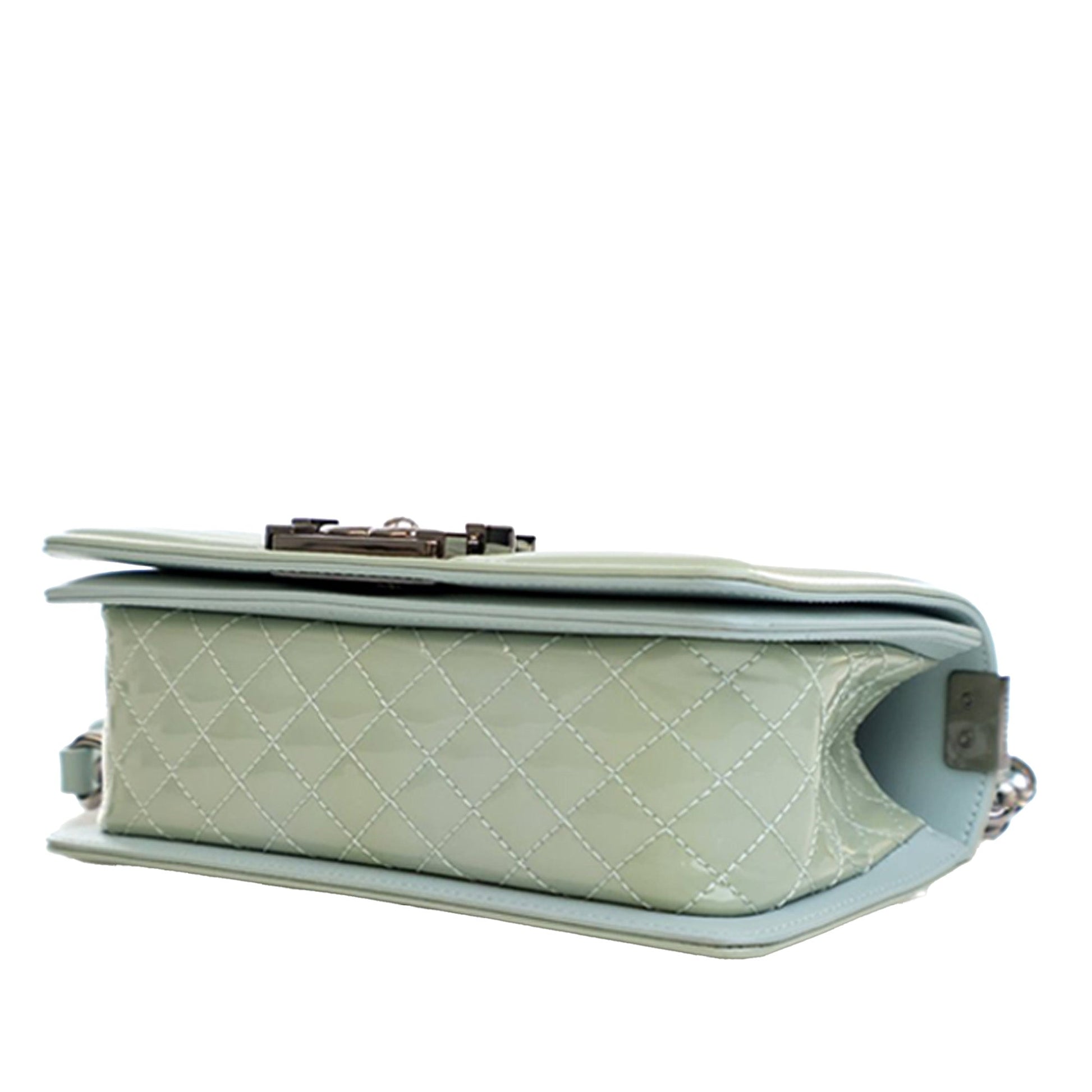 Chanel Small Quilted Patent Boy Flap