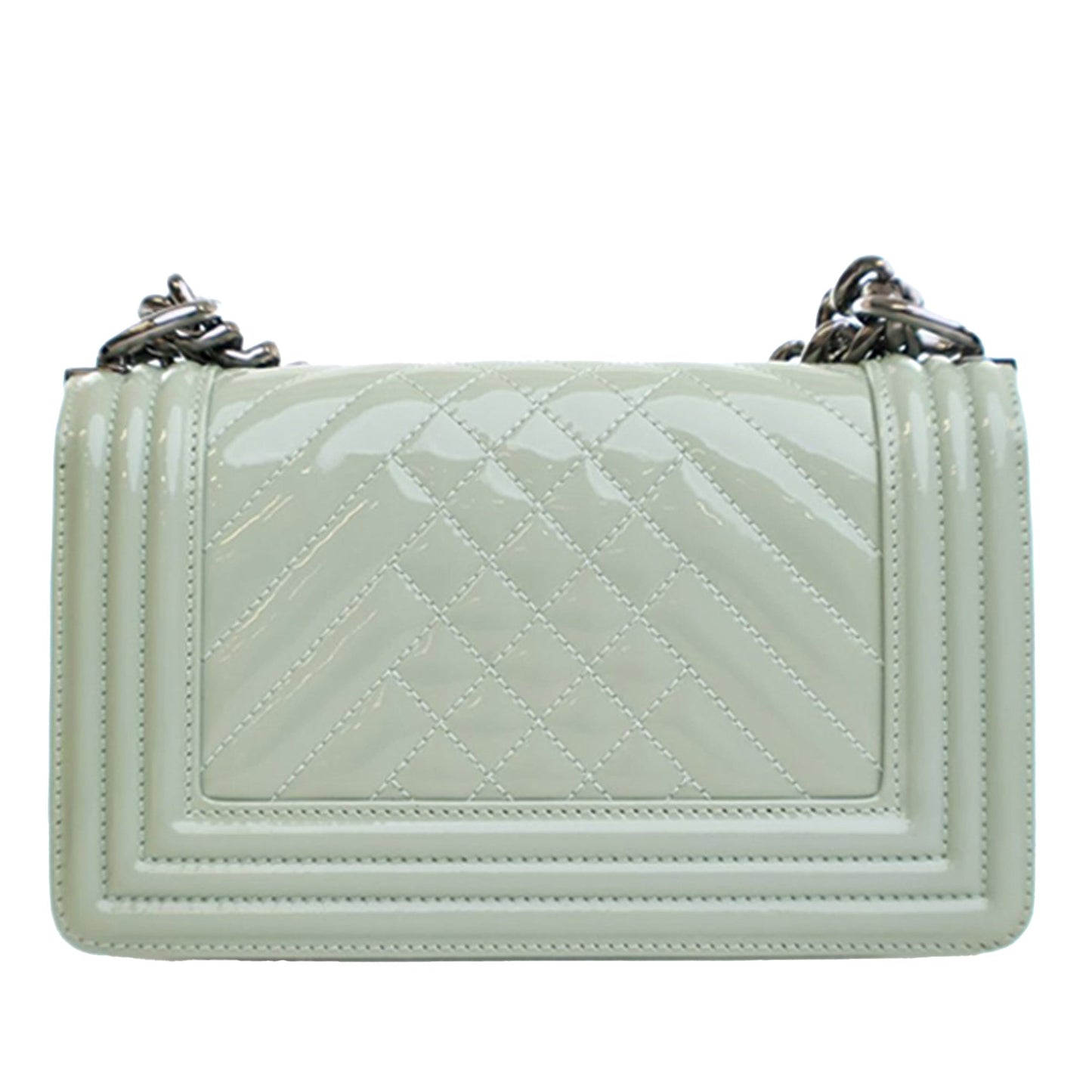 Chanel Small Quilted Patent Boy Flap