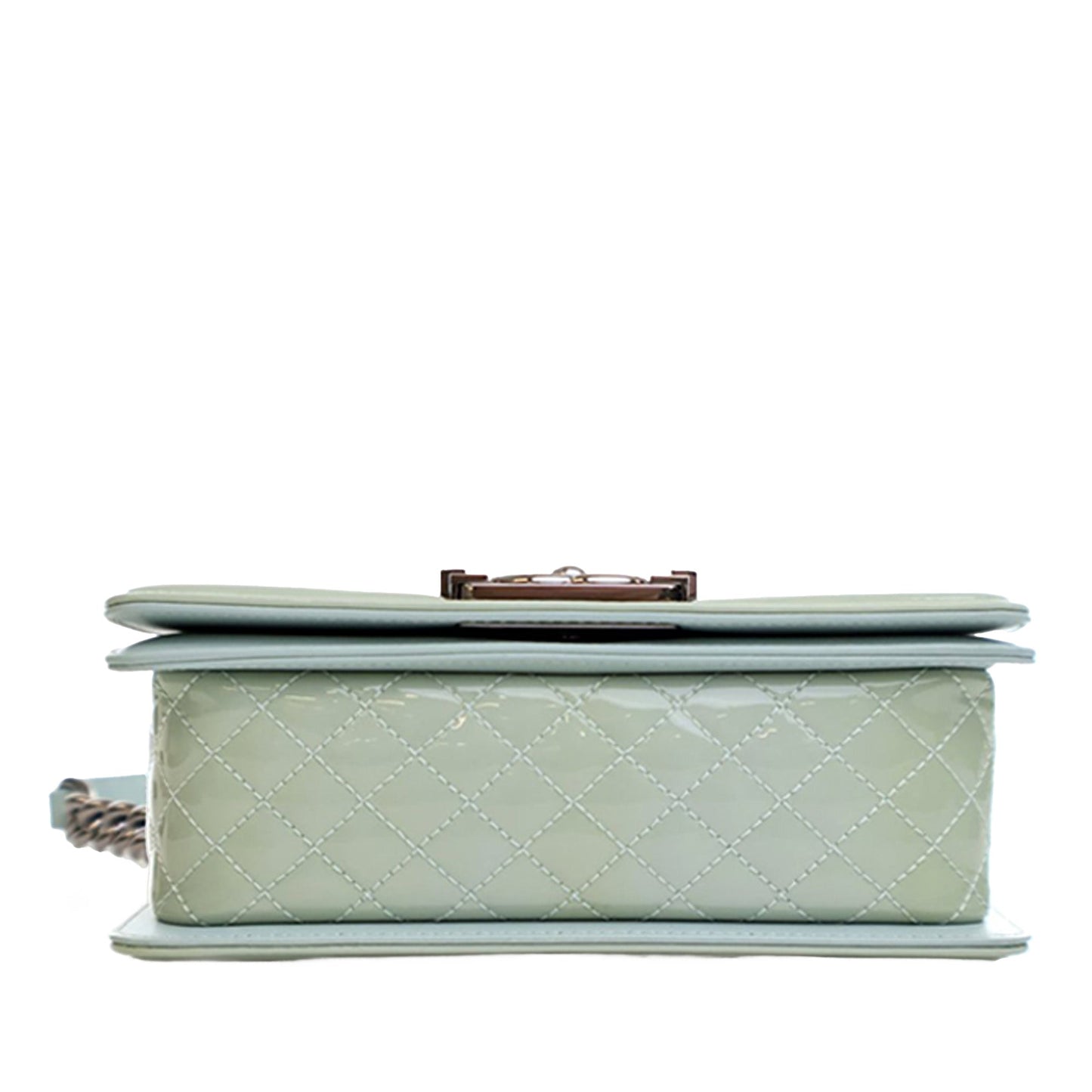 Chanel Small Quilted Patent Boy Flap