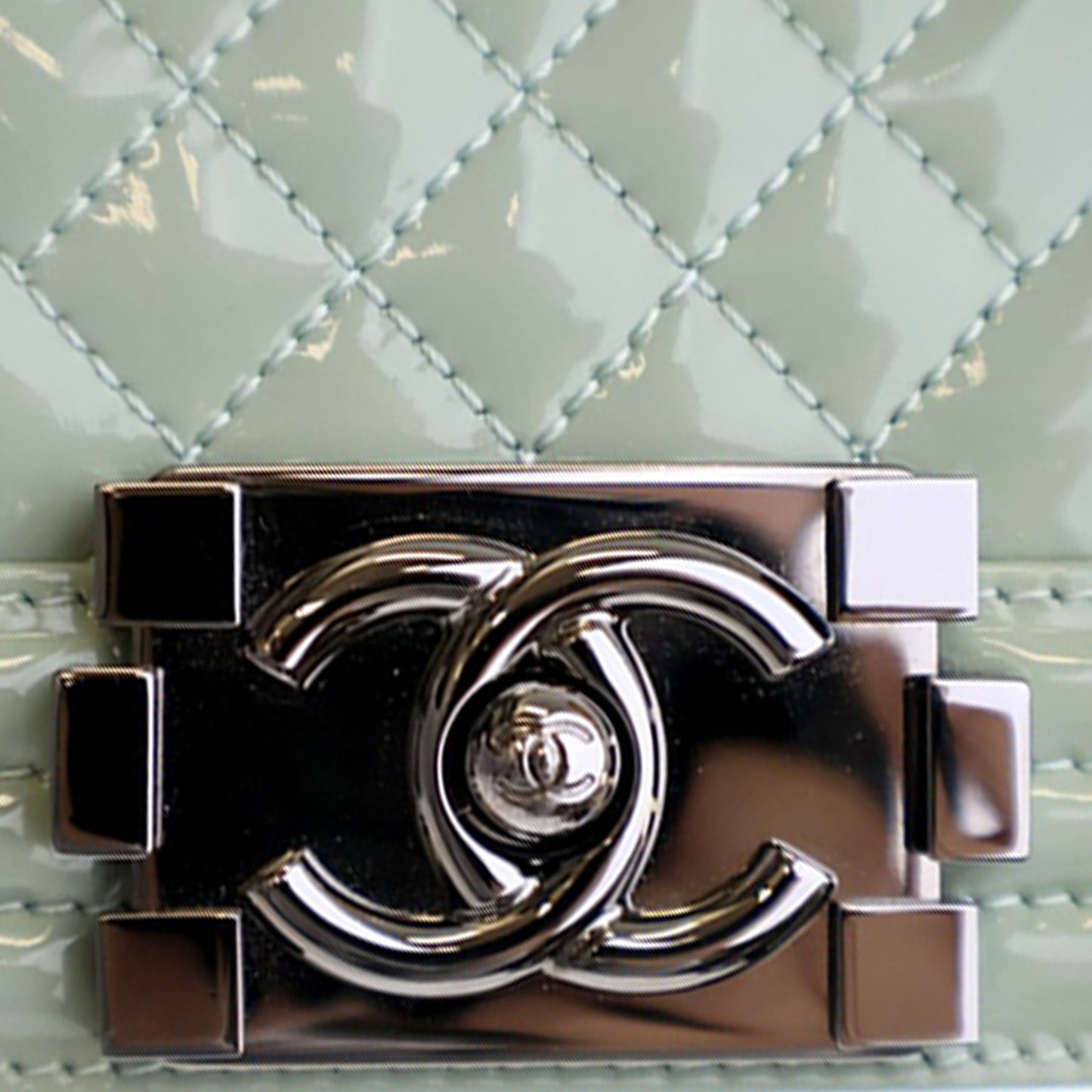 Chanel Small Quilted Patent Boy Flap