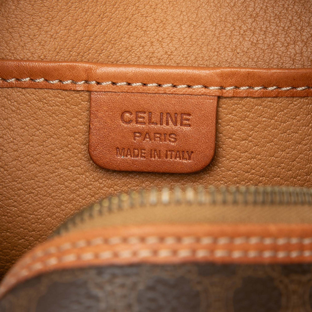 Celine Macadam Coated Canvas Handbag