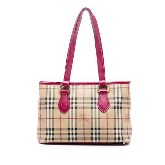 Burberry Medium Haymarket Check Coated Canvas Regent Tote