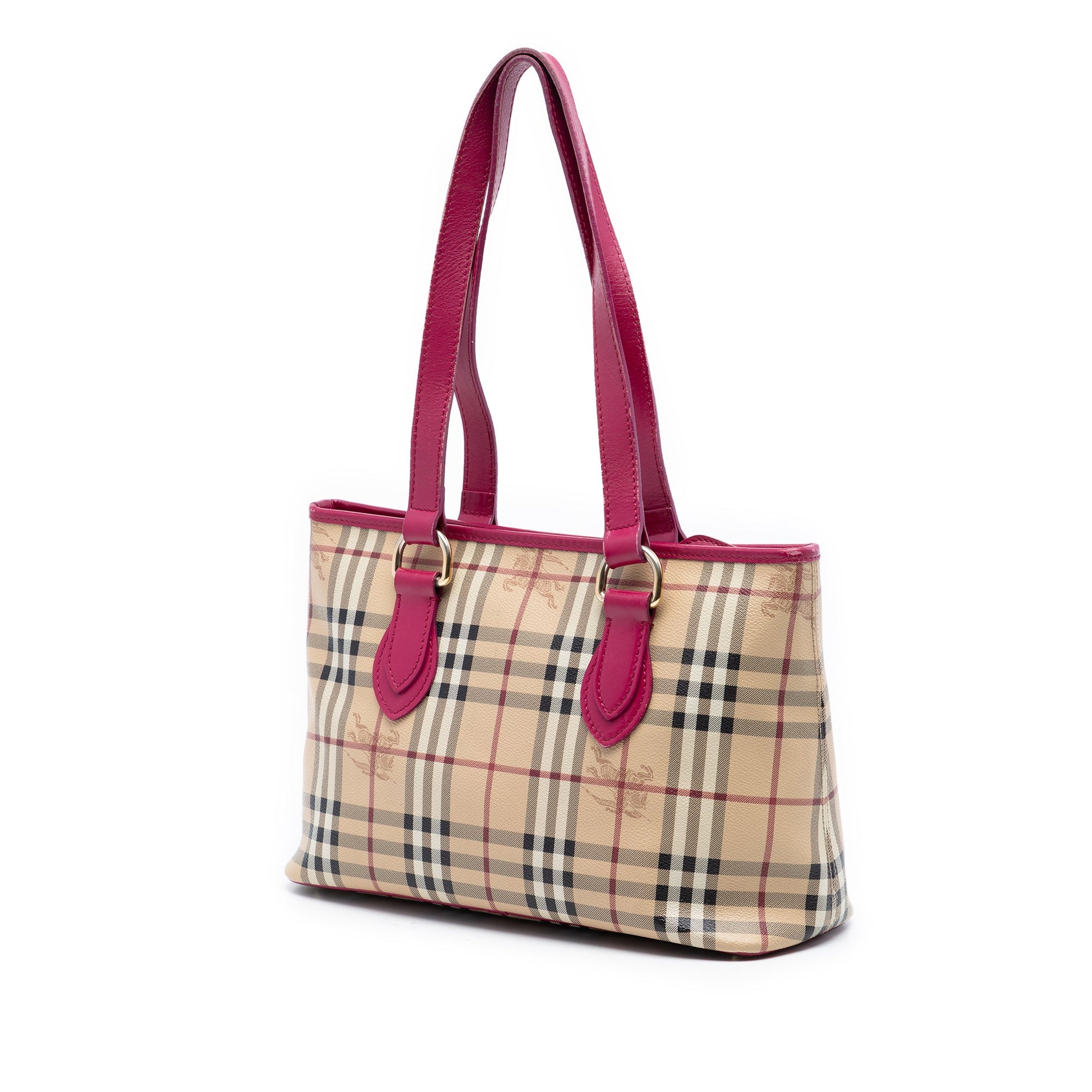 Burberry Medium Haymarket Check Coated Canvas Regent Tote