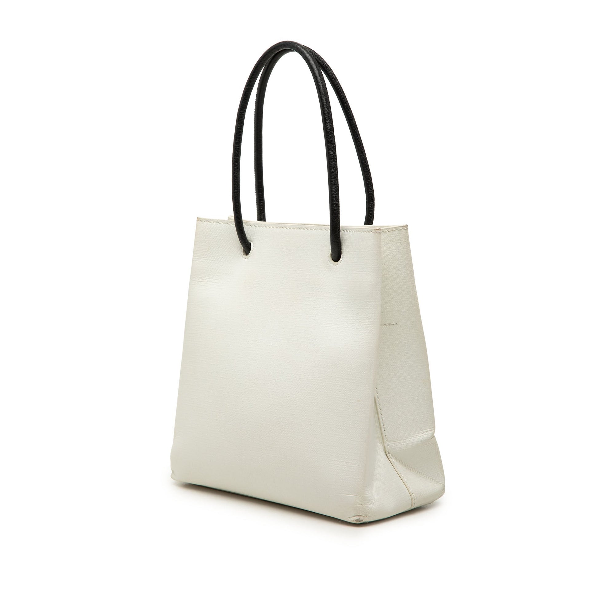 Balenciaga Leather Logo Shopping Tote XXS