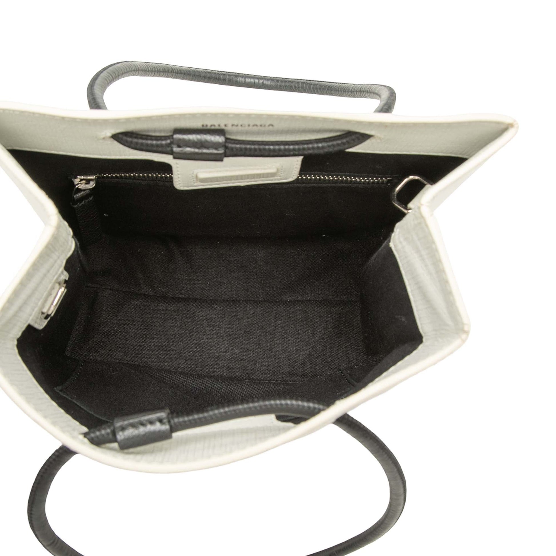 Balenciaga Leather Logo Shopping Tote XXS