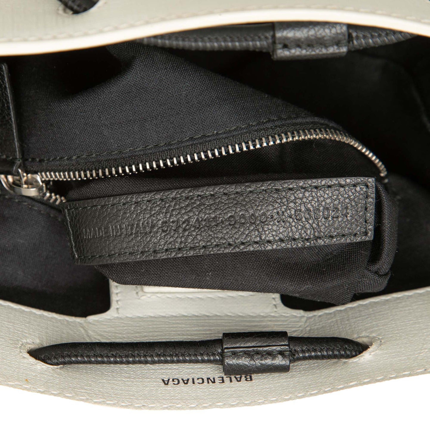 Balenciaga Leather Logo Shopping Tote XXS