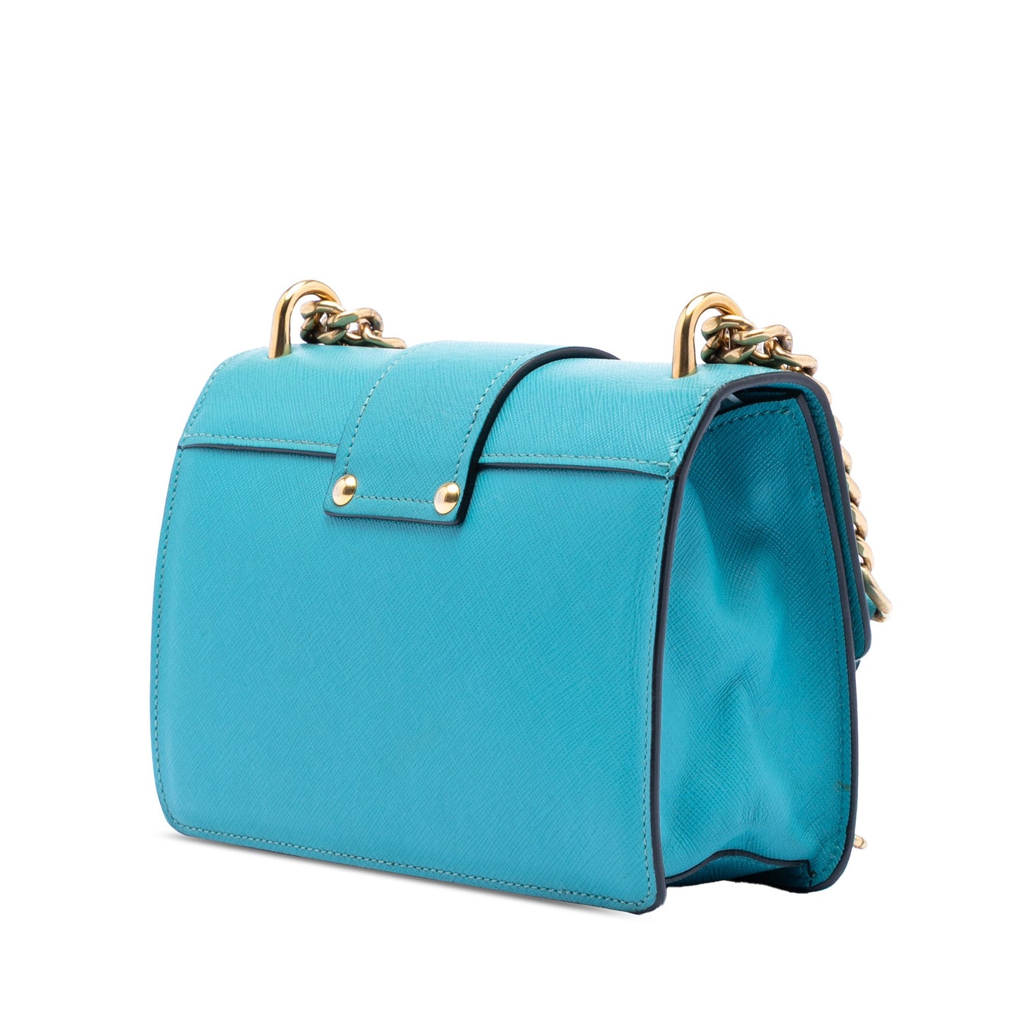 Prada Saffiano Lux Turnlock Chain Crossbody