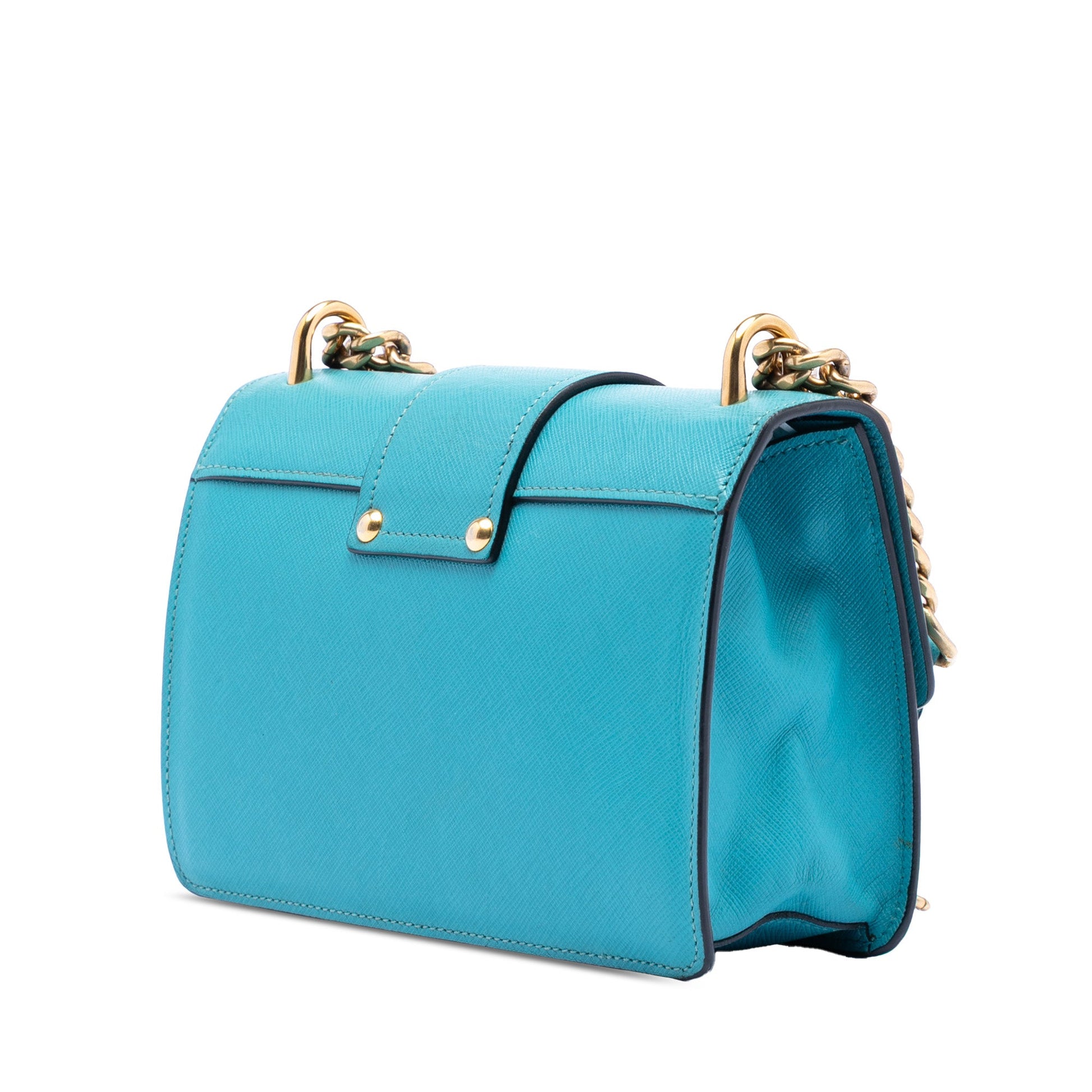 Prada Saffiano Lux Turnlock Chain Crossbody